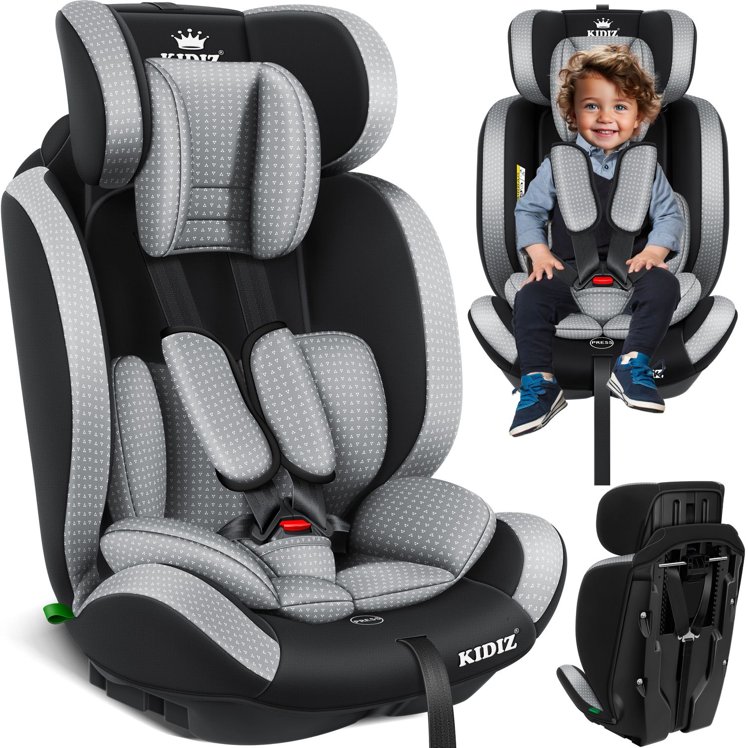 KIDIZ&reg; Autokindersitz Kindersitz Kinderautositz | Autositz Sitzschale | 9 kg - 36 kg 1-12 Jahre | Gruppe 1/2/3 | universal | zugelassen nach ECE R129/03 | 6 verschiedenen Farben | - Bild 1