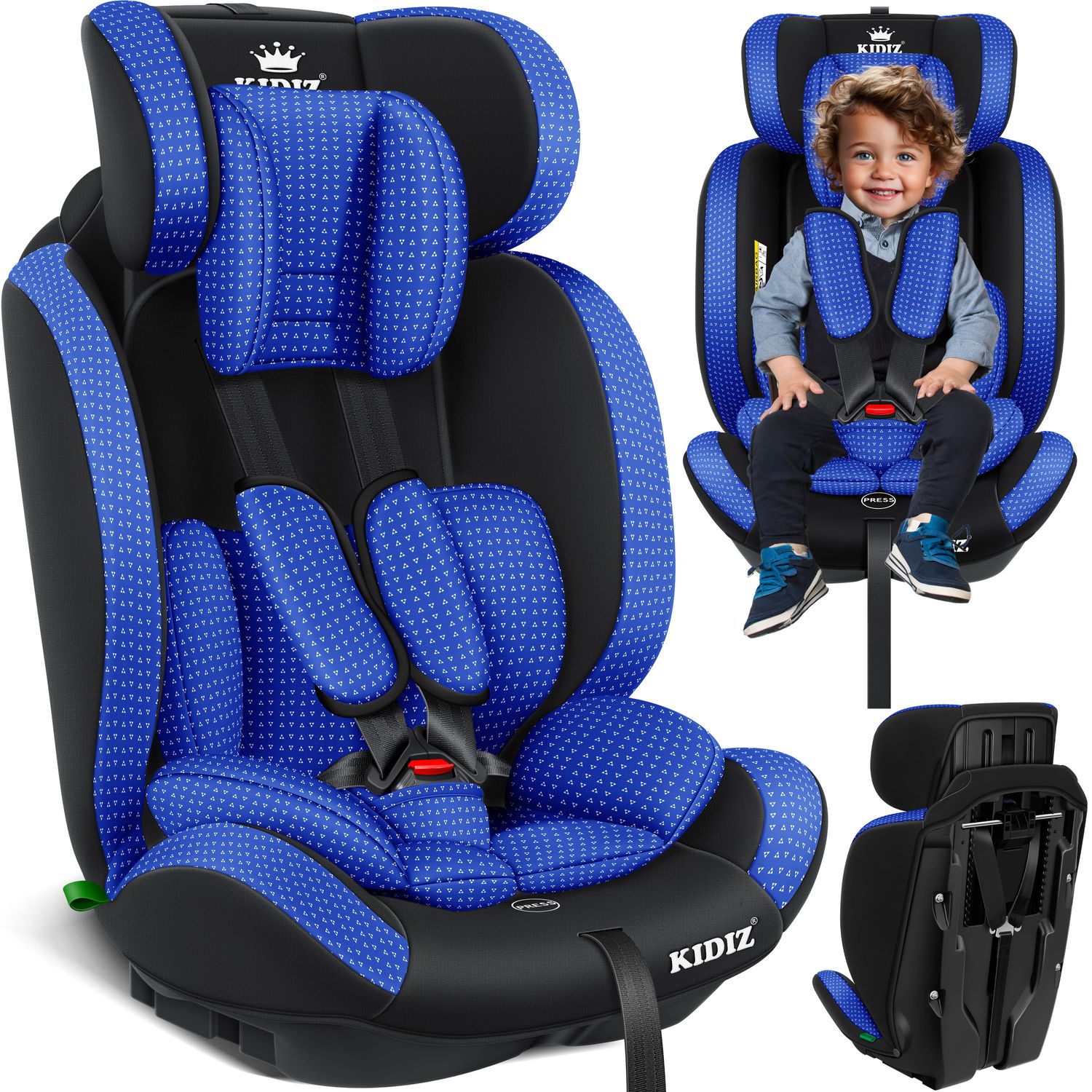 KIDIZ&reg; Autokindersitz Kindersitz Kinderautositz | Autositz Sitzschale | 9 kg - 36 kg 1-12 Jahre | Gruppe 1/2/3 | universal | zugelassen nach ECE R129/03 | 6 verschiedenen Farben | - Bild 1