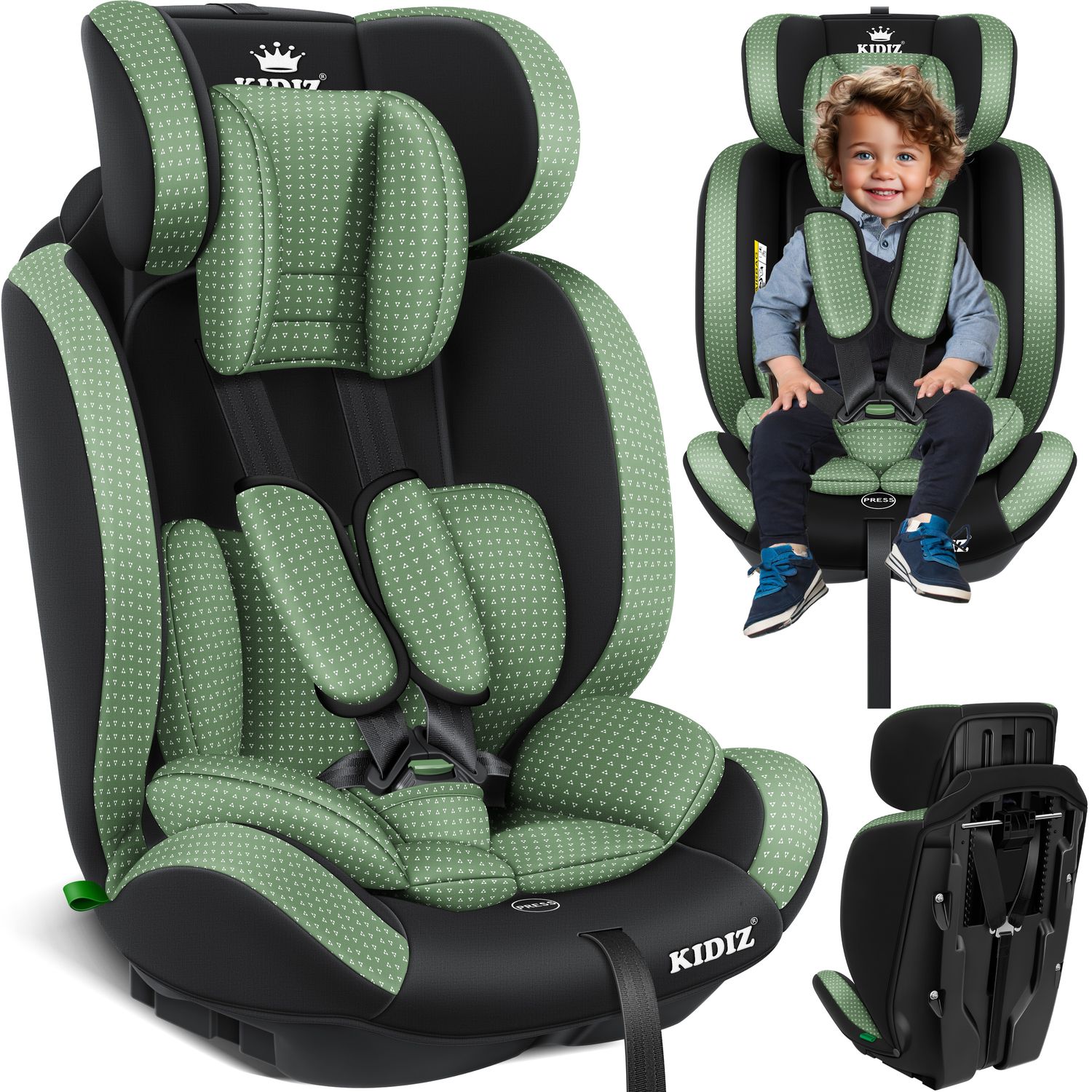 KIDIZ&reg; Autokindersitz Kindersitz Kinderautositz | Autositz Sitzschale | 9 kg - 36 kg 1-12 Jahre | Gruppe 1/2/3 | universal | zugelassen nach ECE R129/03 | 6 verschiedenen Farben | - Bild 1