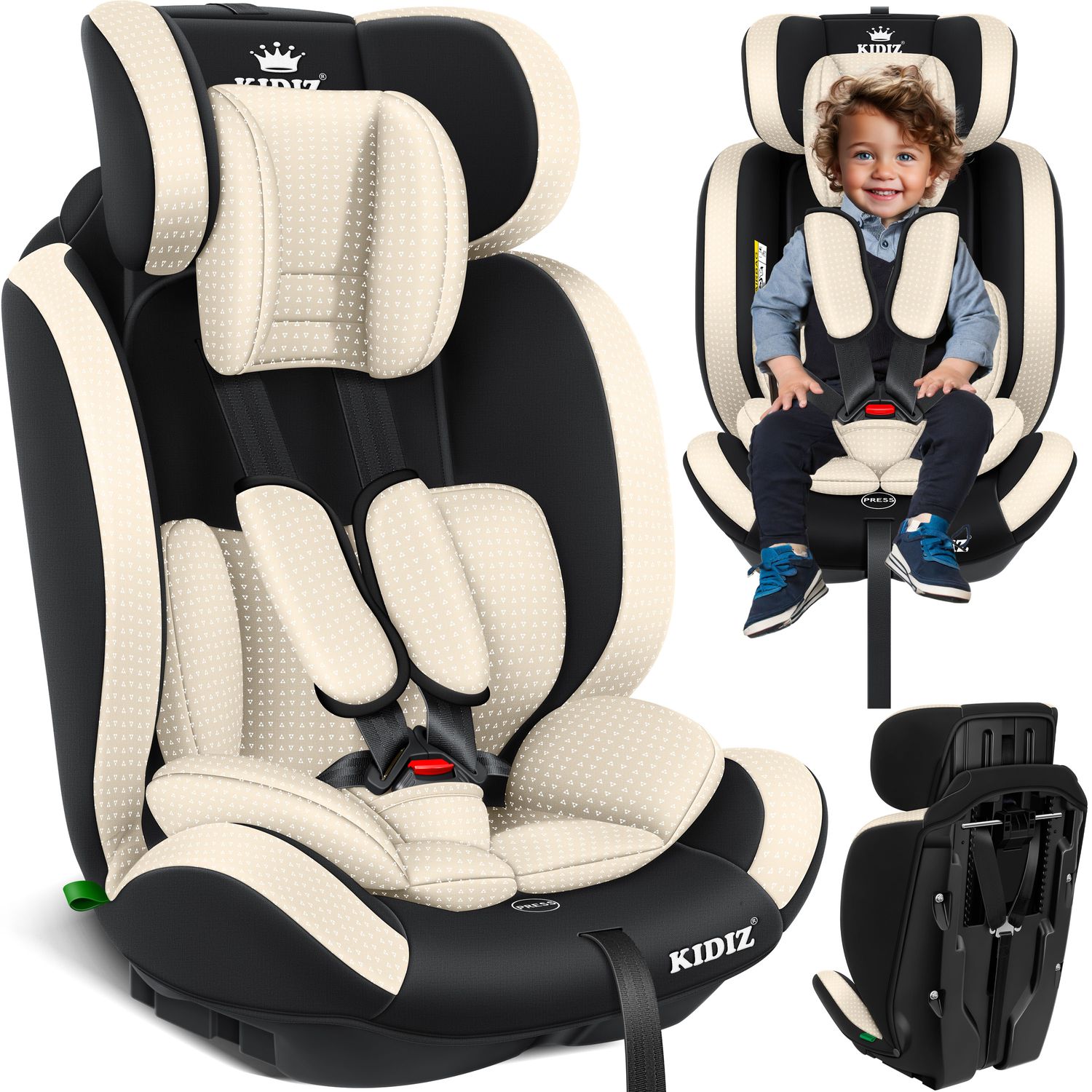 KIDIZ&reg; Autokindersitz Kindersitz Kinderautositz | Autositz Sitzschale | 9 kg - 36 kg 1-12 Jahre | Gruppe 1/2/3 | universal | zugelassen nach ECE R129/03 | 6 verschiedenen Farben | - Bild 1