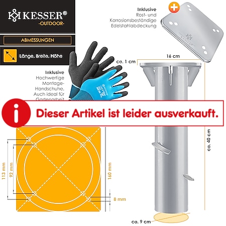 KESSER® Metall Universal Bodenplatte Sonnenschirmständer für
