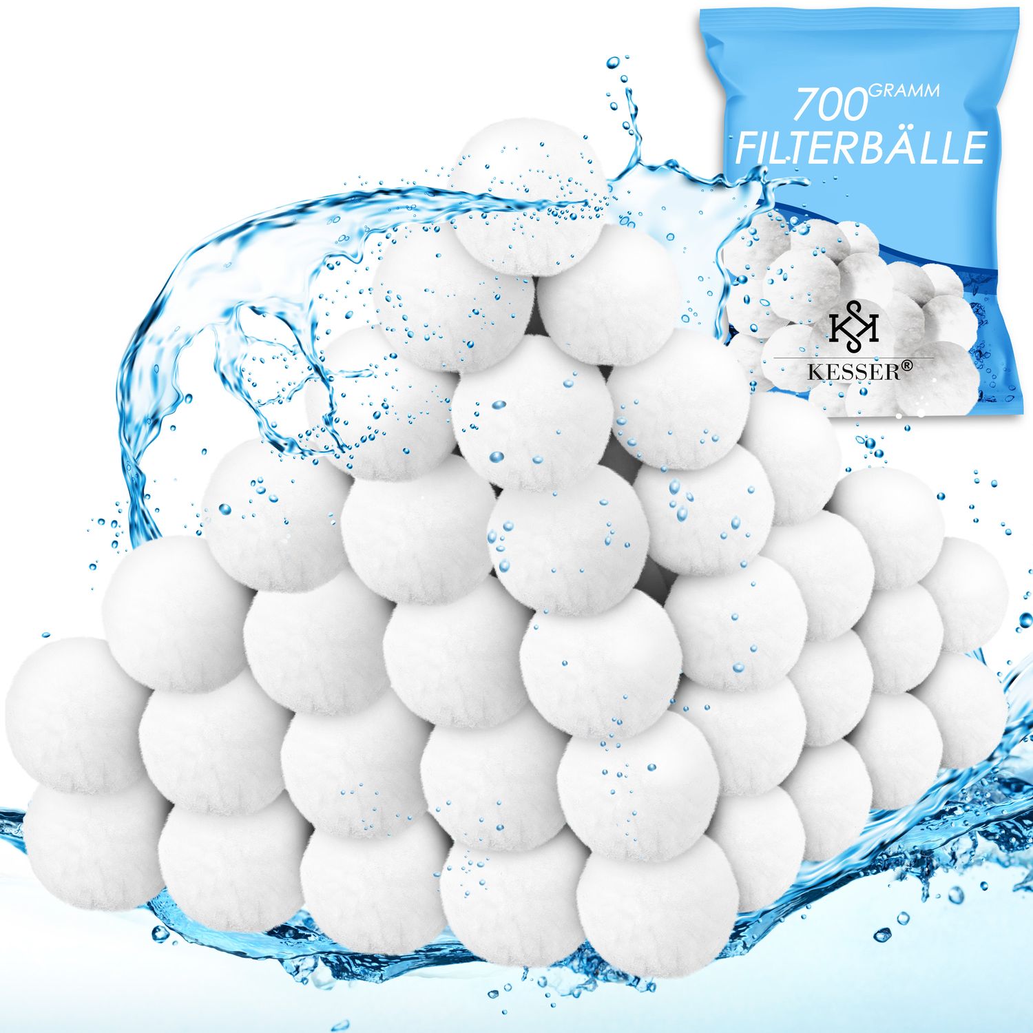 KESSER&reg; Polysphere Filterb&auml;lle Filter Sandfilteranlage 700g ersetzen 25kg Filtersand Zubeh&ouml;r Ersatz Poolfilter Filteranlage - Bild 1