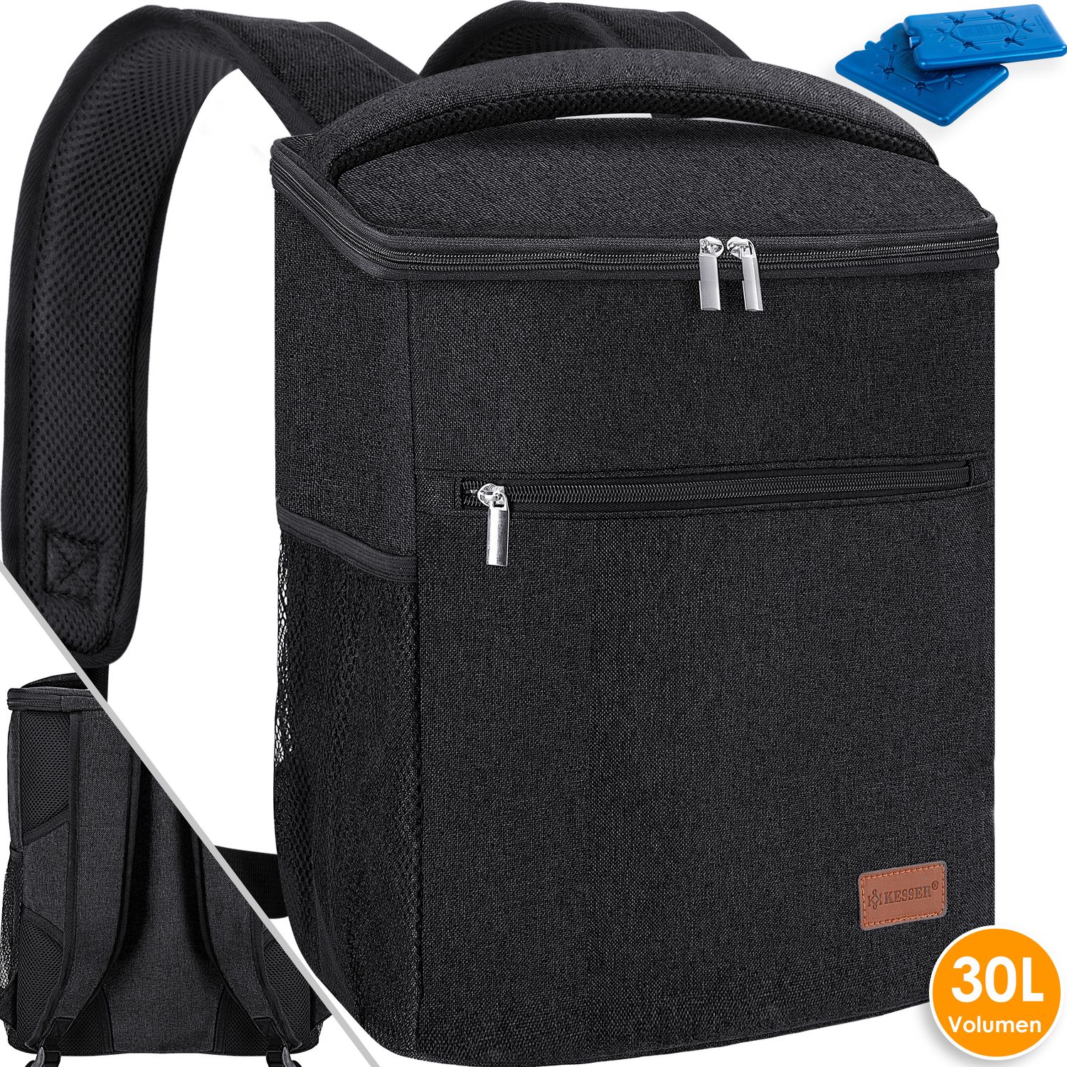 KESSER&reg; 30L K&uuml;hlrucksack K&uuml;hltasche faltbar Gro&szlig; Schultergurt K&uuml;hlbox Isoliertasche Thermotasche Picknicktasche f&uuml;r Lebensmitteltransport Lunchtasche Isoliert Aufbewahrung von W&auml;rme und K&auml;lte - Bild 1
