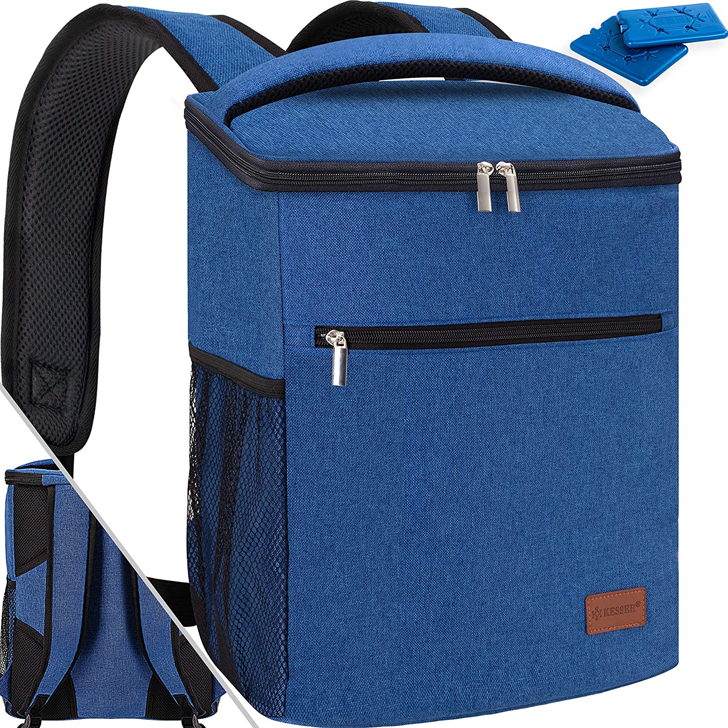 KESSER&reg; 30L K&uuml;hlrucksack K&uuml;hltasche faltbar Gro&szlig; Schultergurt K&uuml;hlbox Isoliertasche Thermotasche Picknicktasche f&uuml;r Lebensmitteltransport Lunchtasche Isoliert Aufbewahrung von W&auml;rme und K&auml;lte - Bild 1
