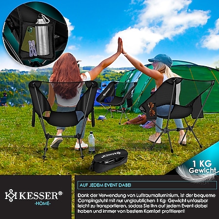 Angelhocker Campingstühle Outdoor-Angelstuhl Wandersitz Rückenlehne Stuhl Langlebig Klappbar für Camping zum Angeln zum Wandern 
