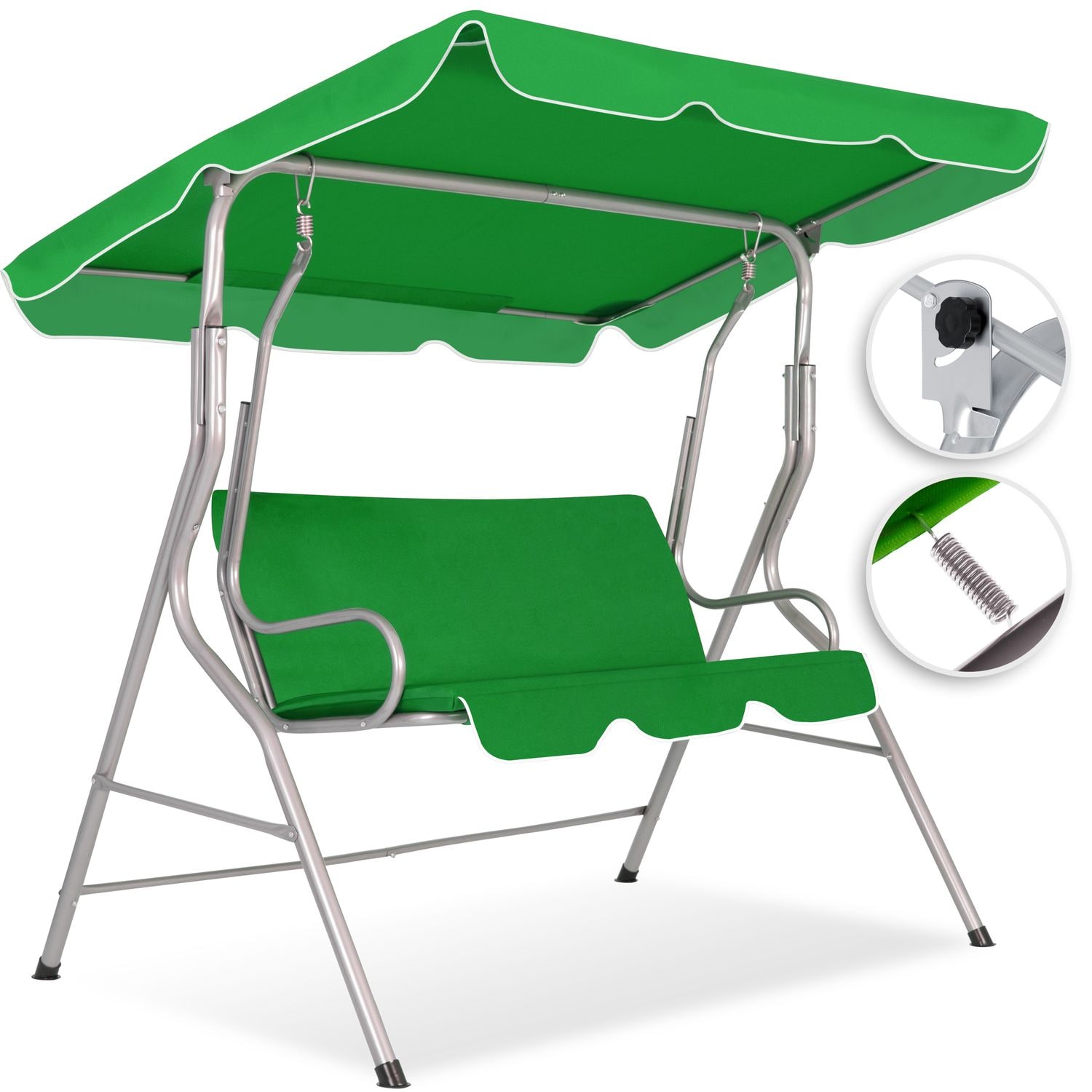 KESSER&reg; Hollywoodschaukel 3-Sitzer 250kg belastbar mit abnehmbarem Sonnenschutz Dach Gartenschaukel Schaukelbank Schaukel Garten Indoor Gartenm&ouml;bel - Bild 1