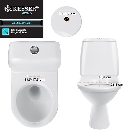 Toilettendeckel Absenkautomatik Softclose Duroplast Schnellverschluss Abnehmbar 