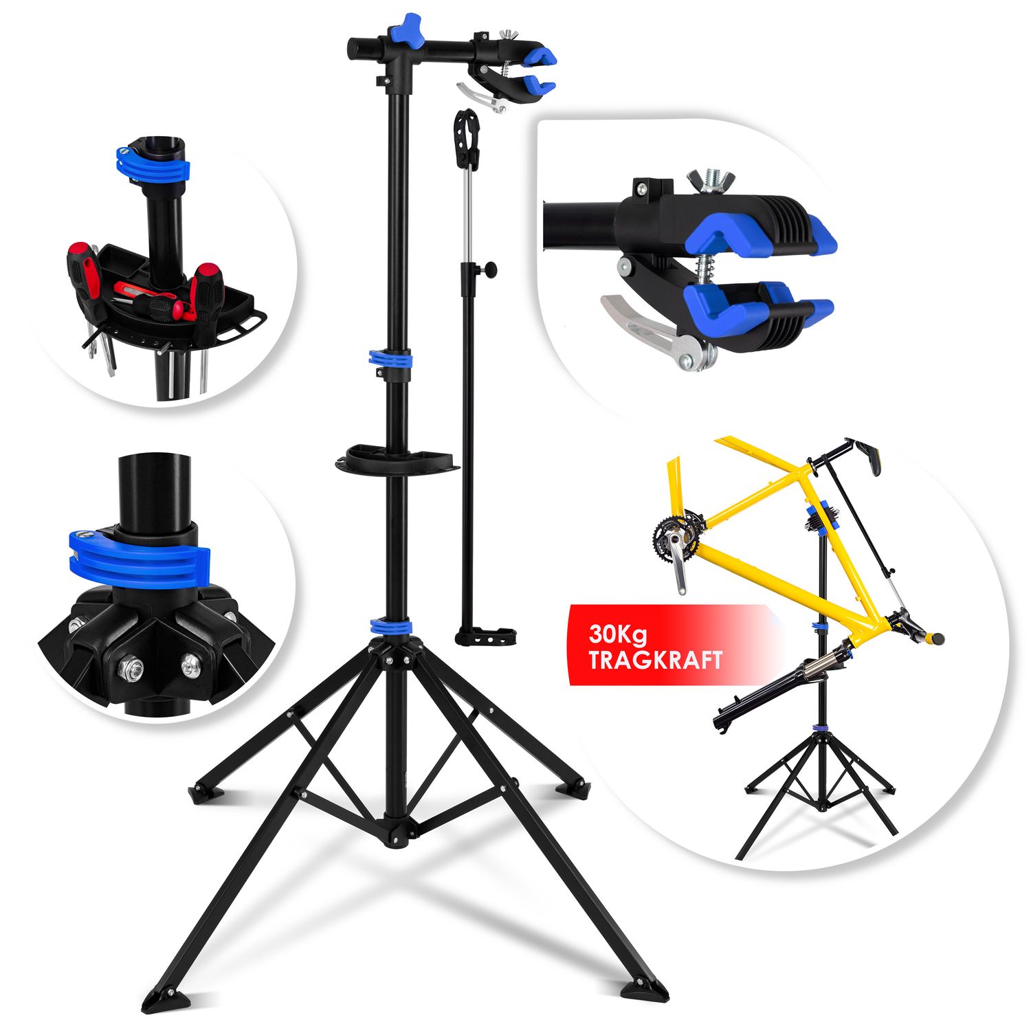 KESSER&reg; Fahrradmontagest&auml;nder Profi Reparaturst&auml;nder Fahrradst&auml;nder, robuster Fahrradreparaturst&auml;nder bis 30 kg Fahrrad Montagest&auml;nder  inkl. Werkzeugschale + Magnetfach, 360&deg; drehbar mountainbike - Bild 1
