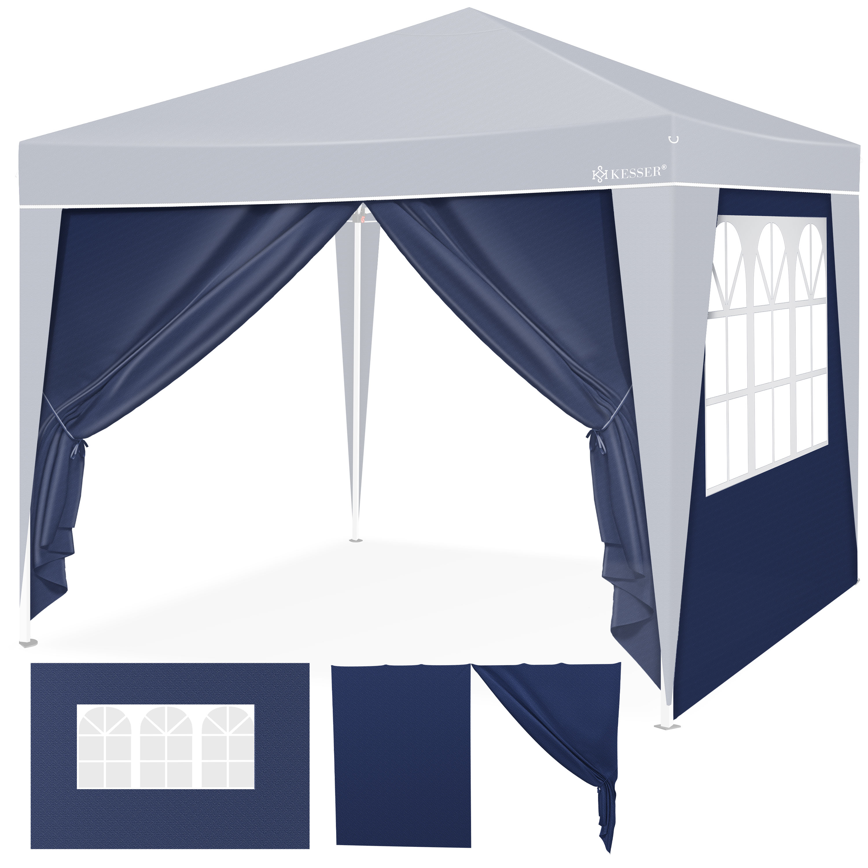 KESSER&reg; 2X Seitenwand f&uuml;r Pavillon 3x3m - Faltpavillon Pop Up | klappbar | platzsparend | verstaubar - Bild 1