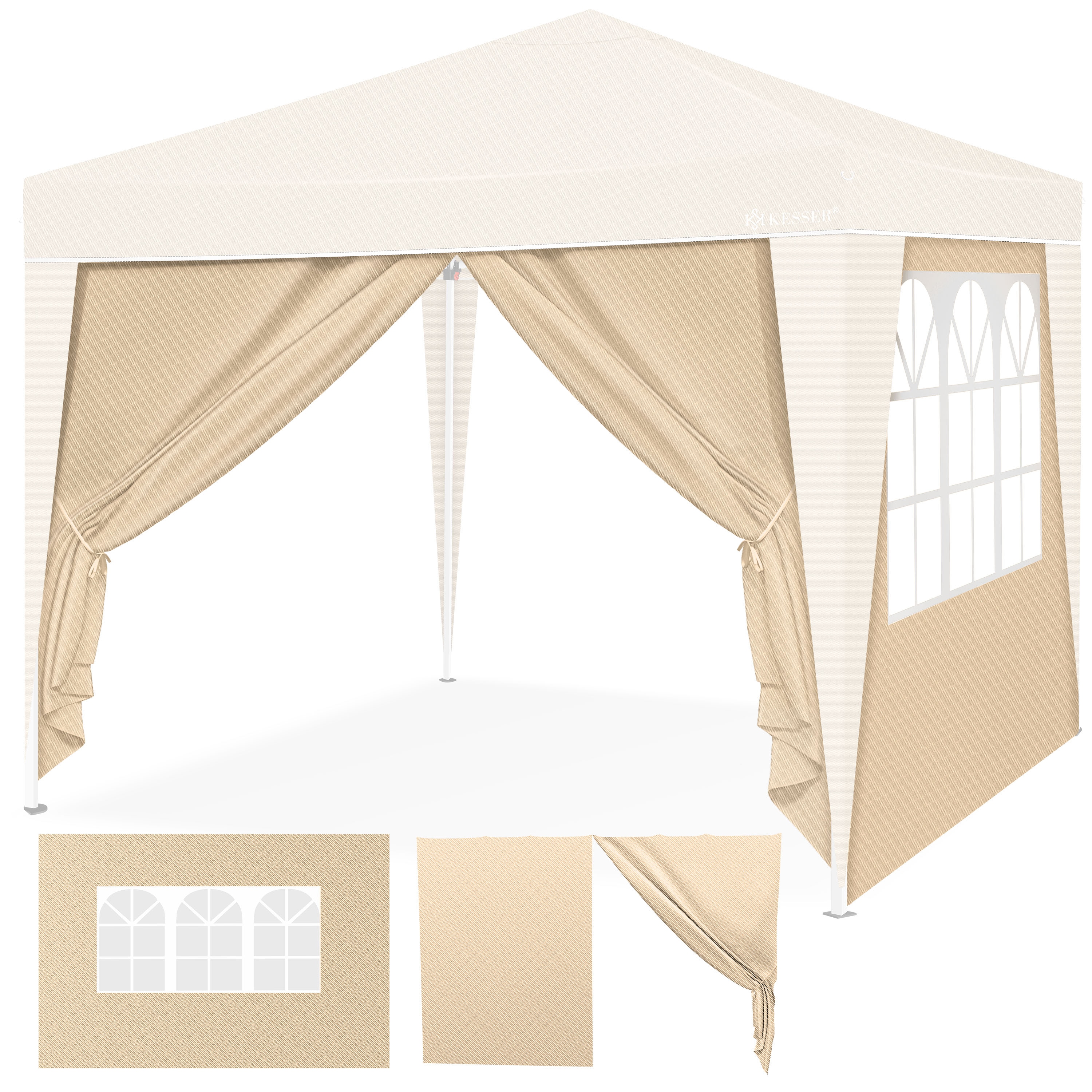 KESSER&reg; 2X Seitenwand f&uuml;r Pavillon 3x3m - Faltpavillon Pop Up | klappbar | platzsparend | verstaubar - Bild 1