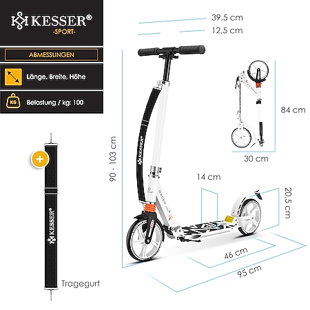 Kesser® Scooter Roller Kinderroller Cityroller Tretroller Kickroller Big Wheel 