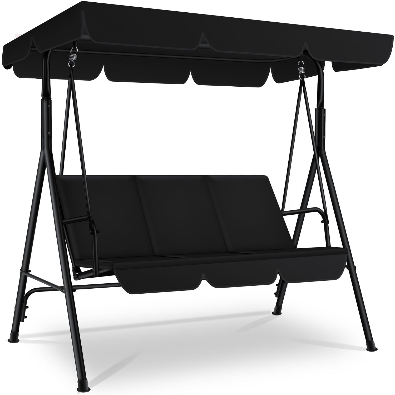 KESSER&reg; Hollywoodschaukel 3-Sitzer Gartenschaukel 250kg belastbar mit abnehmbarem Dach & Sitzauflage Verstellbares Sonnendach, Gartenliege Schaukelbank Schaukel Garten & Terrasse Gartenm&ouml;bel - Bild 1