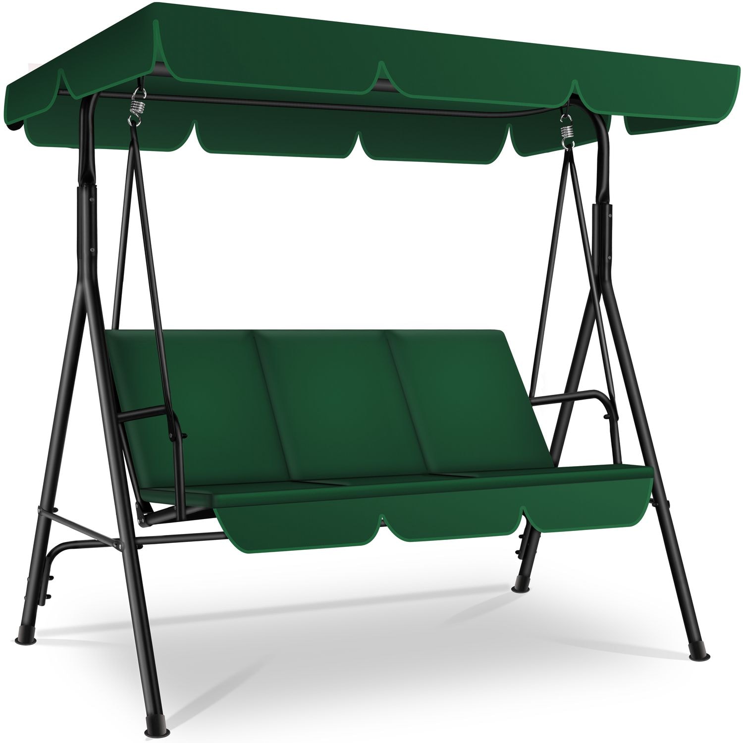 KESSER&reg; Hollywoodschaukel 3-Sitzer Gartenschaukel 250kg belastbar mit abnehmbarem Dach & Sitzauflage Verstellbares Sonnendach, Gartenliege Schaukelbank Schaukel Garten & Terrasse Gartenm&ouml;bel - Bild 1