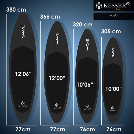 KESSER® SUP Board Aufblasbar Set mit Sichtfenster Stand Up Paddle