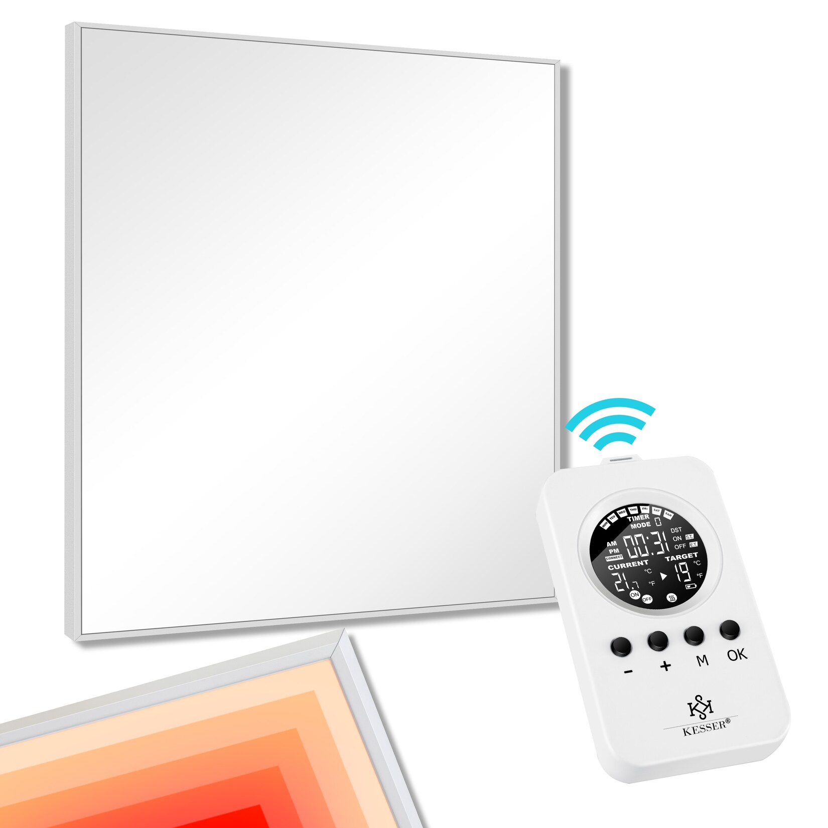 KESSER® Infrarotheizung Mit Thermostat Infrarot Wandheizung Elektroheizung IP44