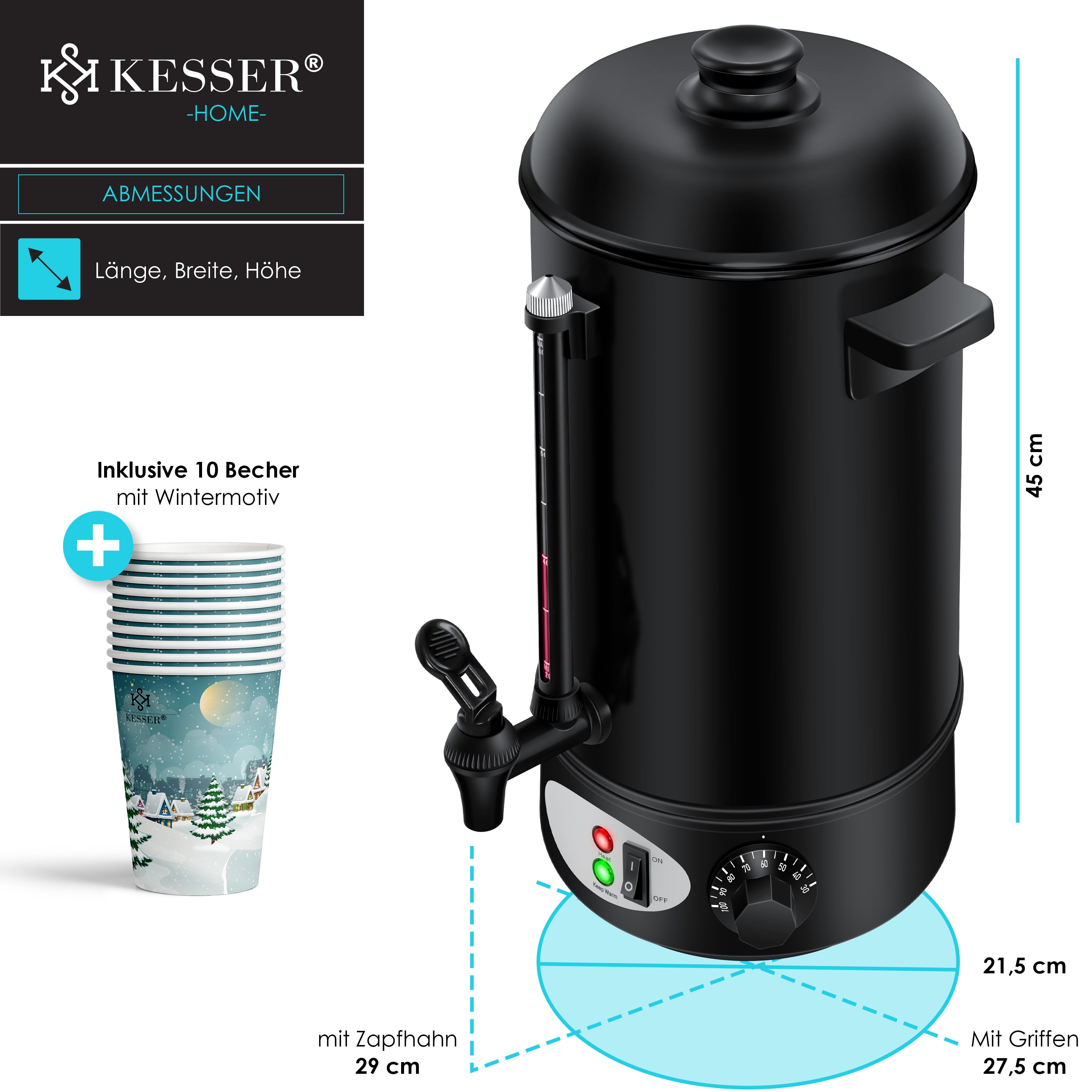cafe glassware FLUR Cremiger Eiskaffee mit Kaffeecreme