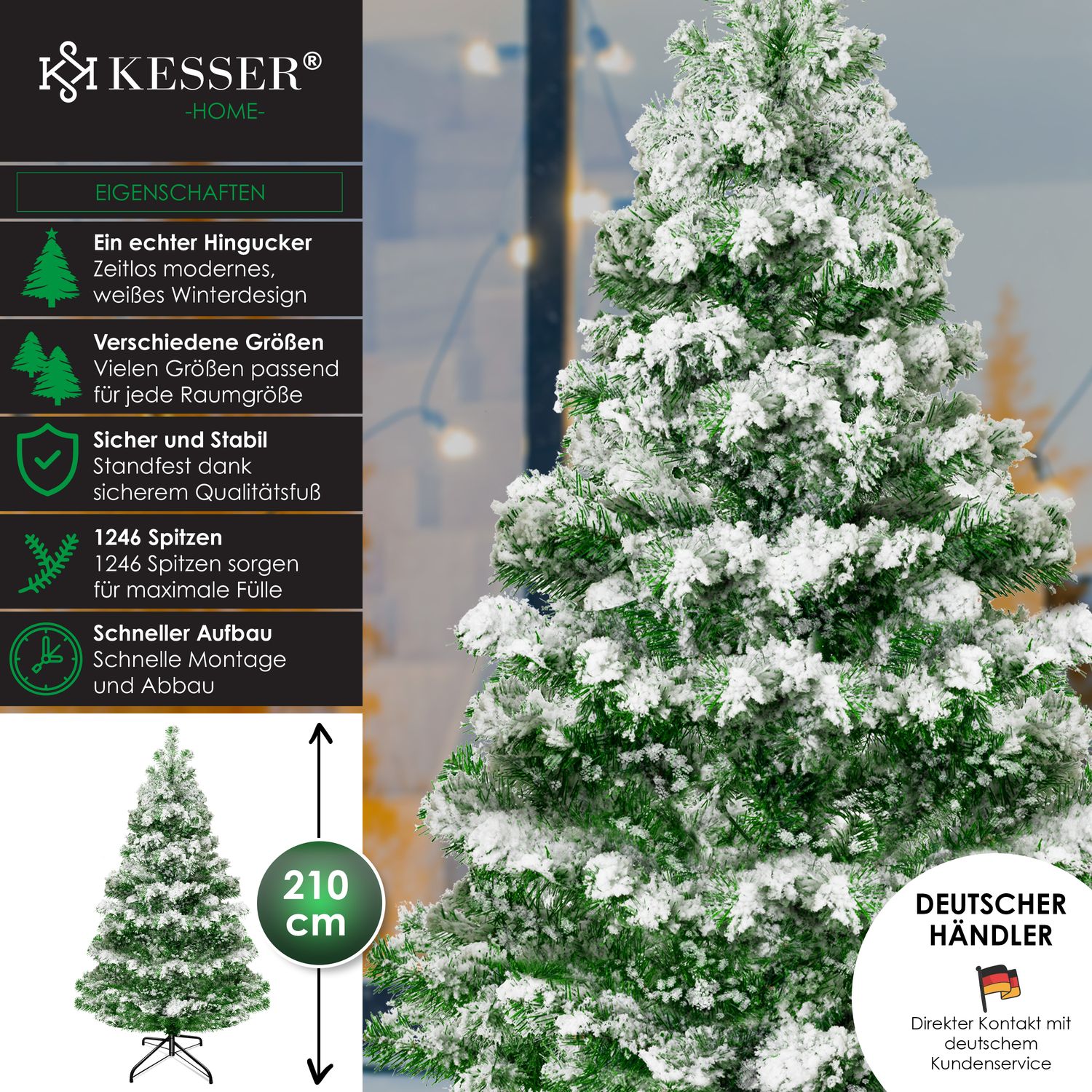 KESSER Weihnachtsbaum knstlich Tannenbaum Edeltanne Spritzguss PE online  kaufen bei Netto