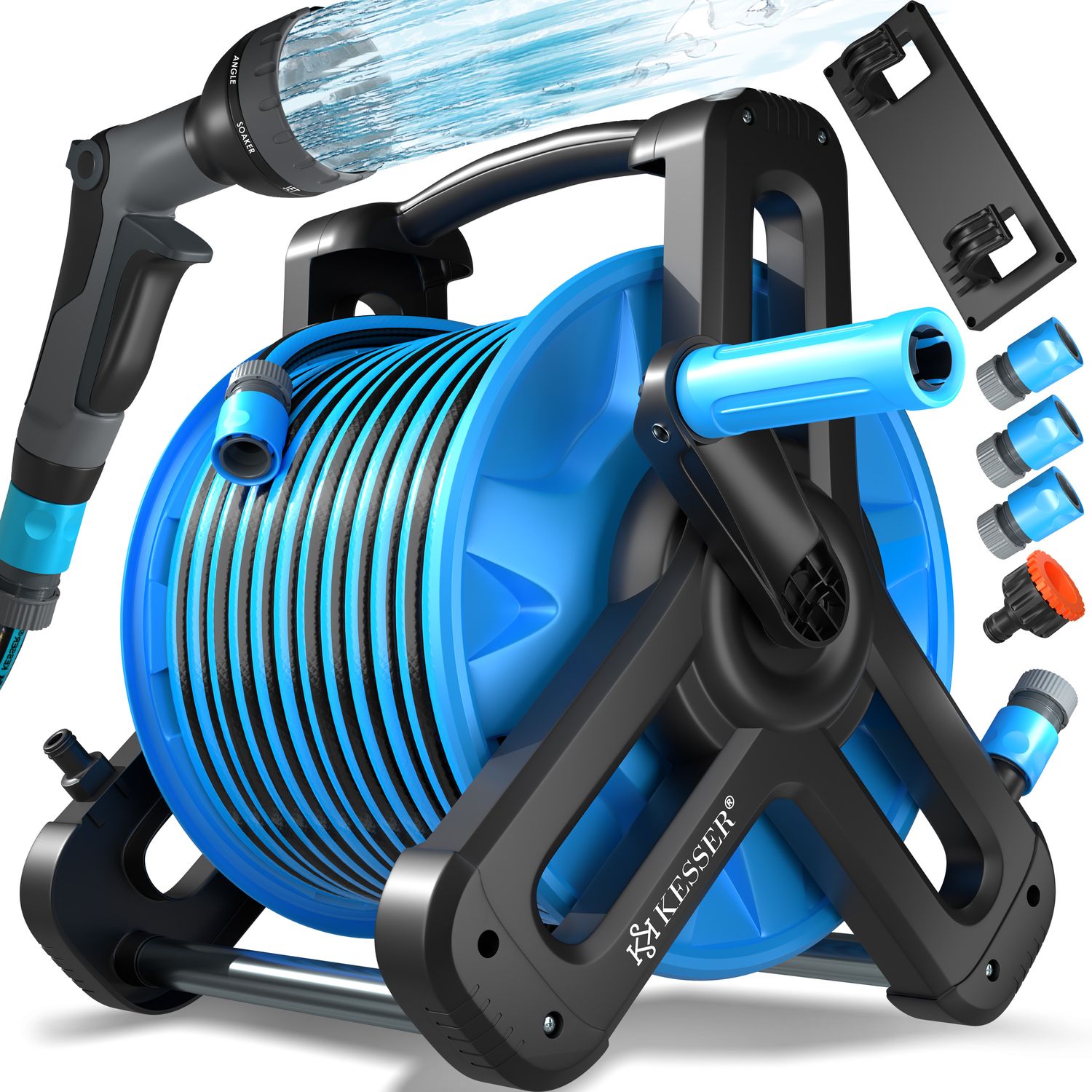 KESSER® Schlauchtrommel 30m Wand Schlauchwagen inkl. 30 m Schlauch