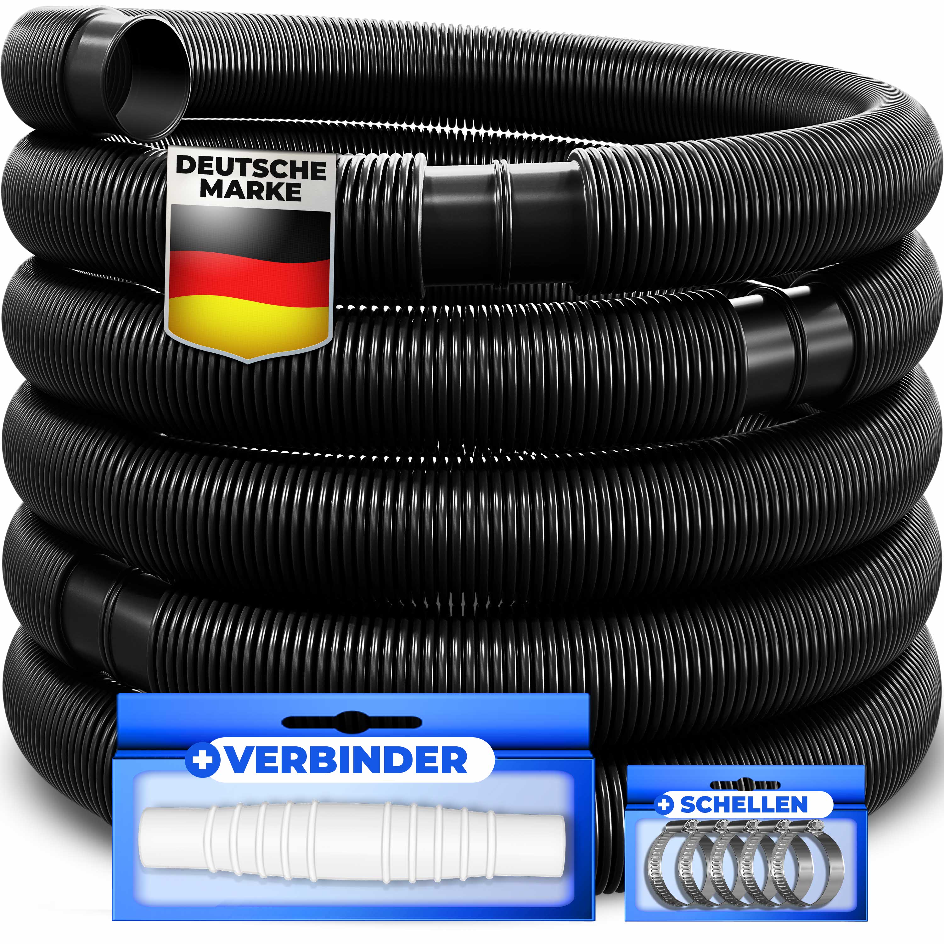 KESSER&reg; Poolschlauch | Schwimmbadschlauch mit Muffen | Solarschlauch f&uuml;r Pool und Schwimmbecken | Saugschlauch | Pumpenschlauch | Flexibler Wasserschlauch - Bild 1