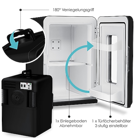 12V ARTETHYS Mini Kühlschrank für Schlafzimmer 4L 2 in1 tragbarer Mini-Kühlschrank mit Systemkühler und Wärmer für Auto Haus Büro Picknick Weiß 220V 
