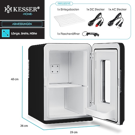 220V Weiß 12V ARTETHYS Mini Kühlschrank für Schlafzimmer 4L 2 in1 tragbarer Mini-Kühlschrank mit Systemkühler und Wärmer für Auto Haus Büro Picknick 