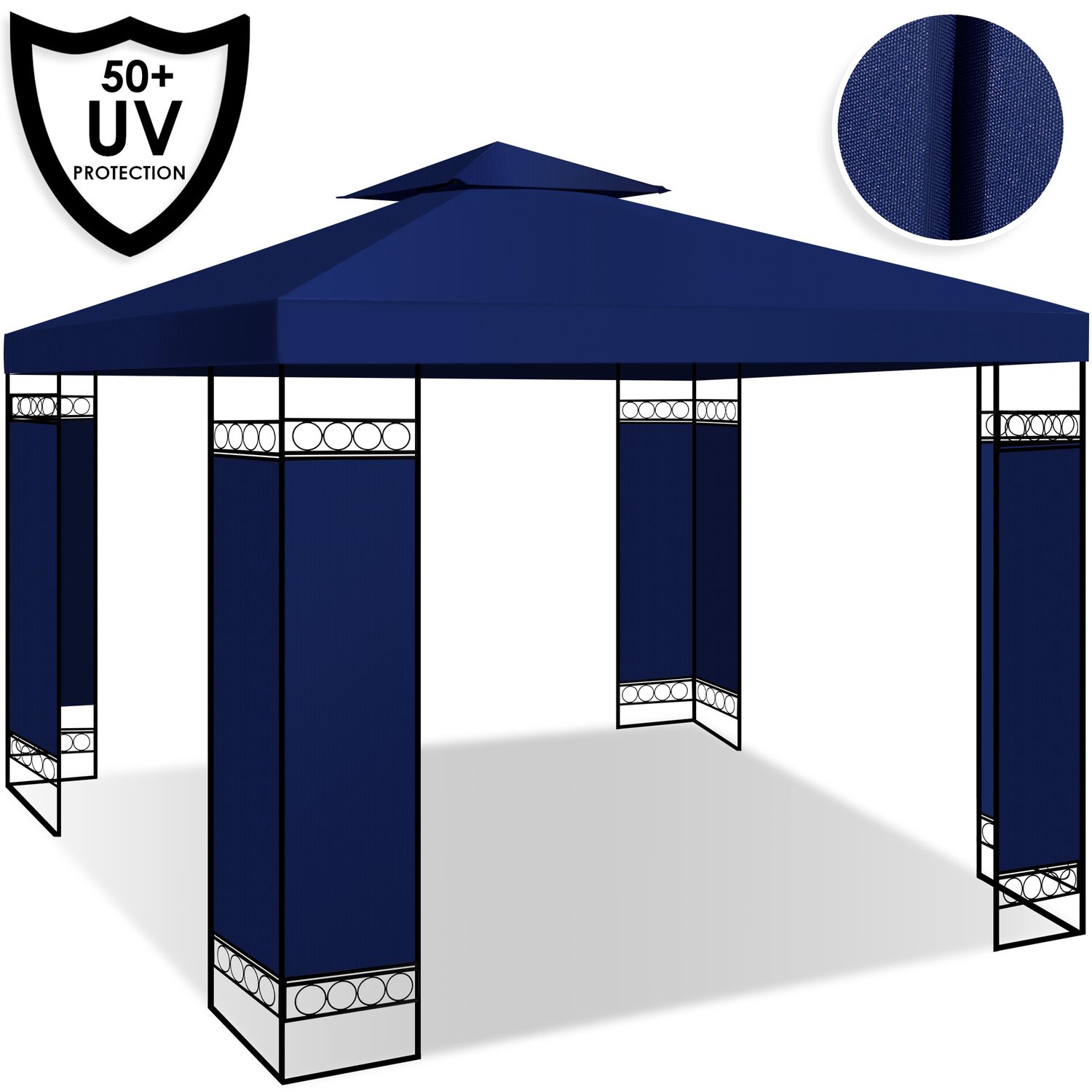 KESSER&reg; - Pavillon 3x3m wasserabweisend UV-Schutz 50+ Metall Gestell Partyzelt Gartenzelt Luxus Gartenpavillon 9m&sup2; Festzelt - Bild 1
