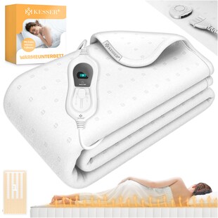 KESSER® Wärmeunterbett mit Abschaltautomatik Fernbedienung | Heizdecke mit 3 Temperaturstufen | Wärmebettunterlage fürs Bett Matratzenheizung | Wärmedecke aus weichem Vlies Heizkissen - Bild 1