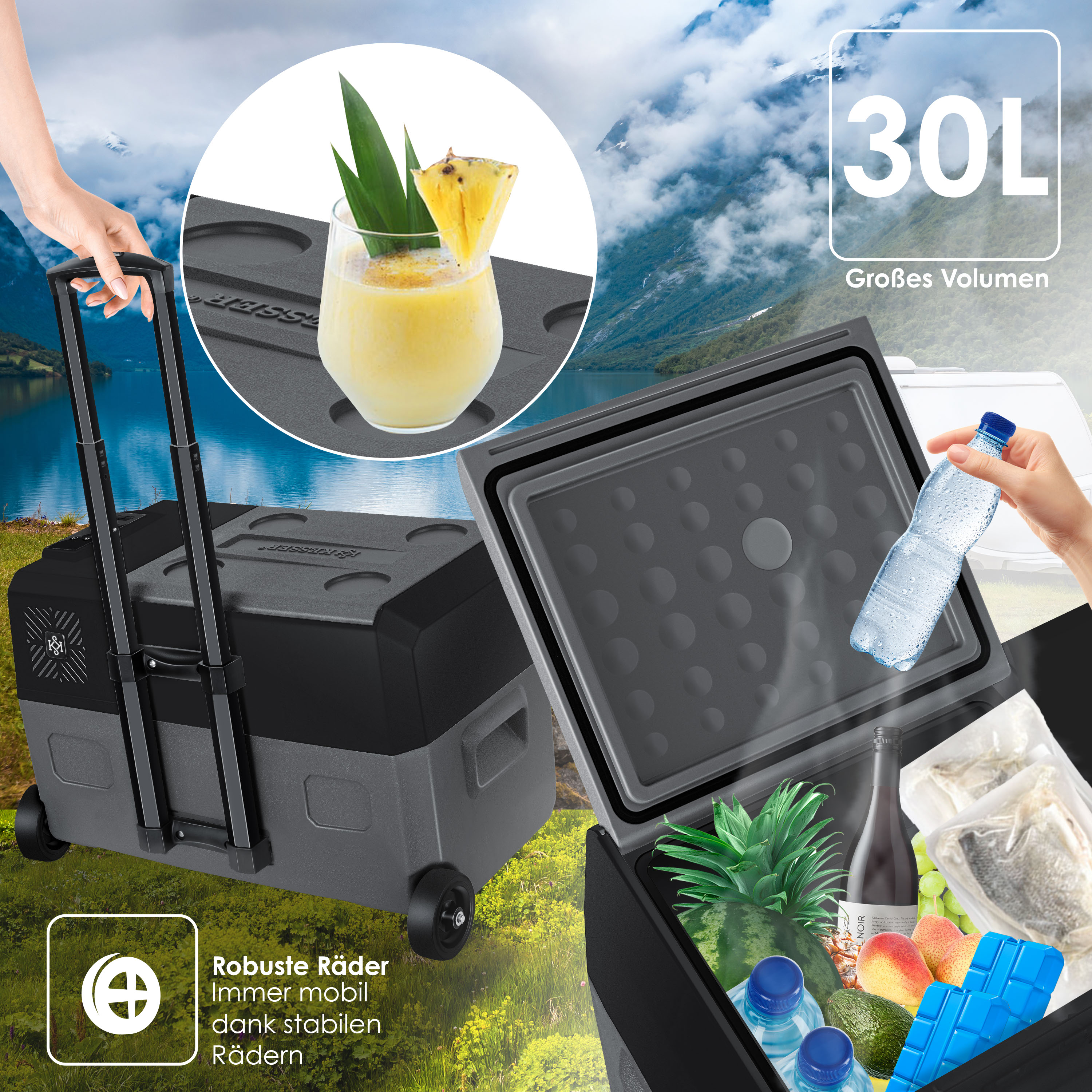 geschirr-set Geschirrset 36 teilig Blau | ORGANIC APS Germany | Gourmetgläser