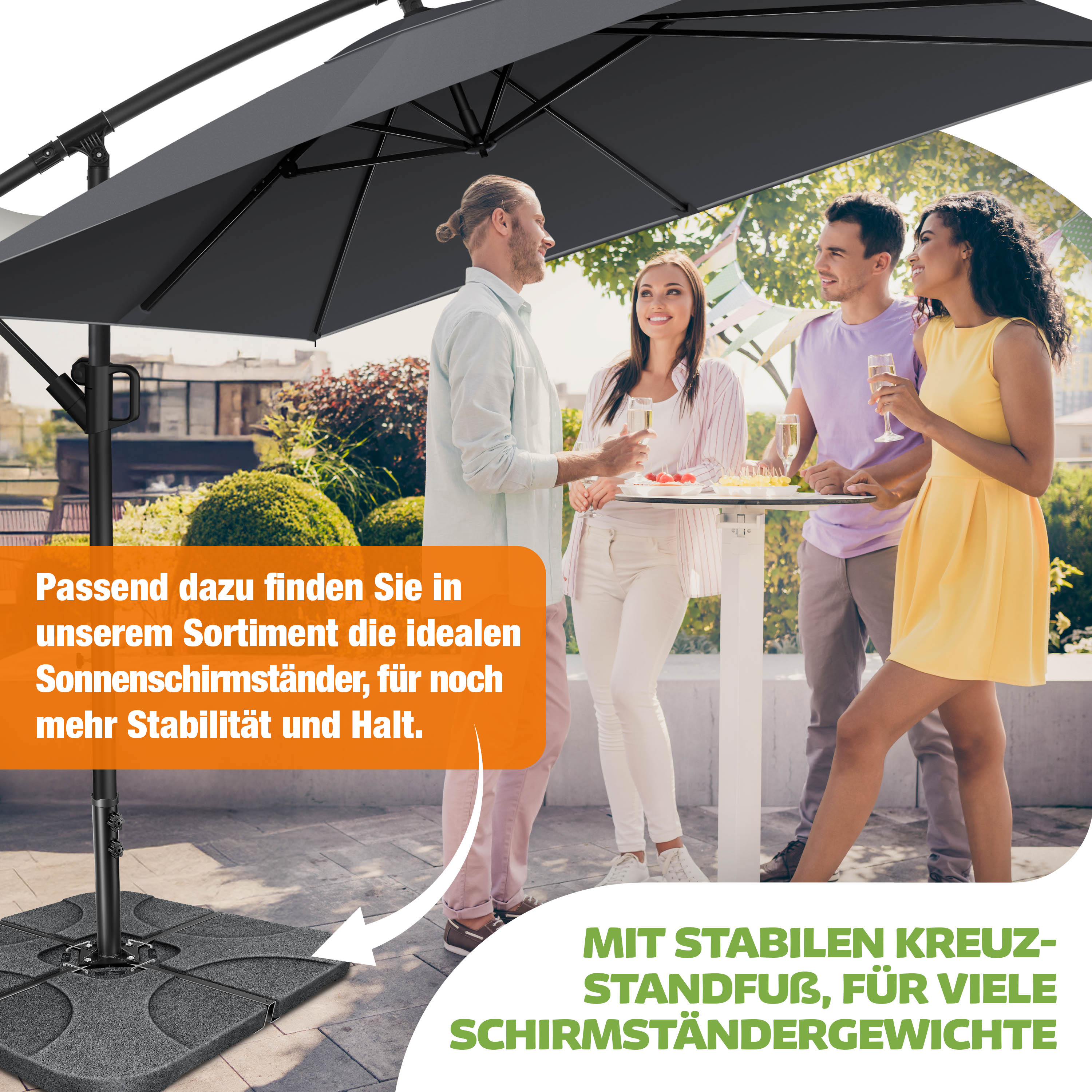 Sonnenschirm-Ersatzbezug – Verschiedene Größen & Farben, Aus Polyester Mit UV-Schutz, Einfach Zu Wechseln