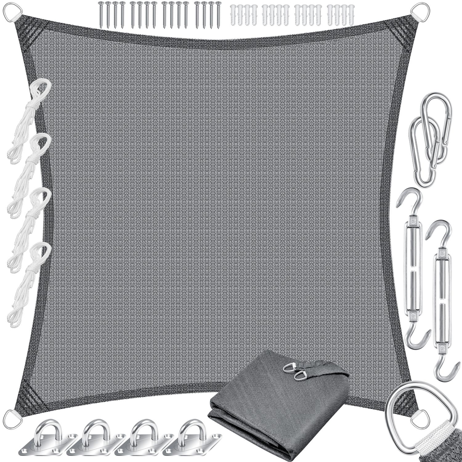 KESSER&reg; Sonnensegel Sonnenschutz Windschutz | HDPE Gewebe | wasserabweisend & windabweisend | 5-Fach quer vern&auml;ht robust & stabil Schattenspender Garten Balkon Terrasse - Bild 1