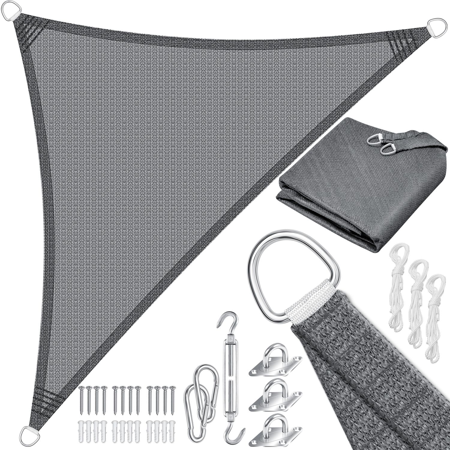 KESSER&reg; Sonnensegel Sonnenschutz Windschutz | HDPE Gewebe | wasserabweisend & windabweisend | 5-Fach quer vern&auml;ht robust & stabil Schattenspender Garten Balkon Terrasse - Bild 1