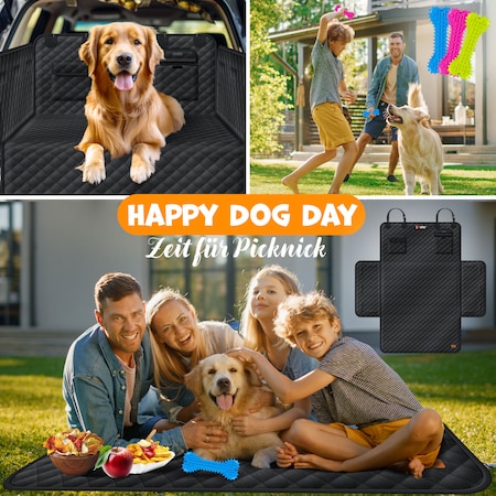 iophi Kofferraum Schutzmatte mit Seiten, Kofferraumschutz Hund, Wasserdicht  und Leicht zu Reinigen–Universal Auto Hundedecke Rücksitz : :  Haustier