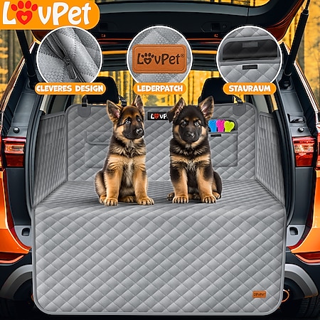 LOVPET® Kofferraumschutz Hund gesteppt mit Seiten- und