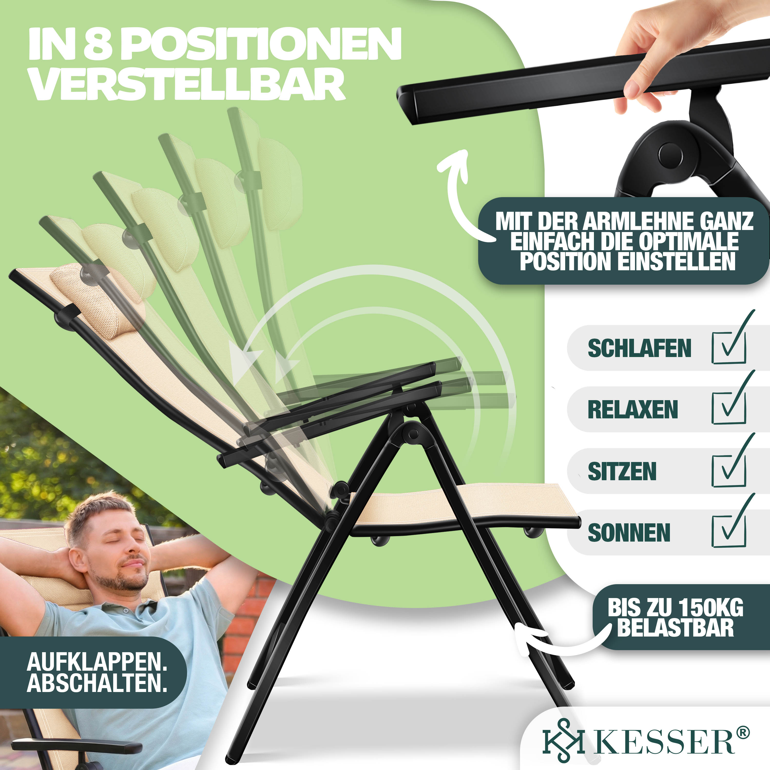 Gartenstühle Hochlehner Ondis24 Klappsessel Bellam Produktbild-Vorschau 6