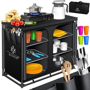 KESSER® Campingschrank, Campingküche mit Aluminiumgestell,  inkl.Tragetasche ,  Kocherschrank für Camping , Campingmöbel , Outdoor - Bild 1