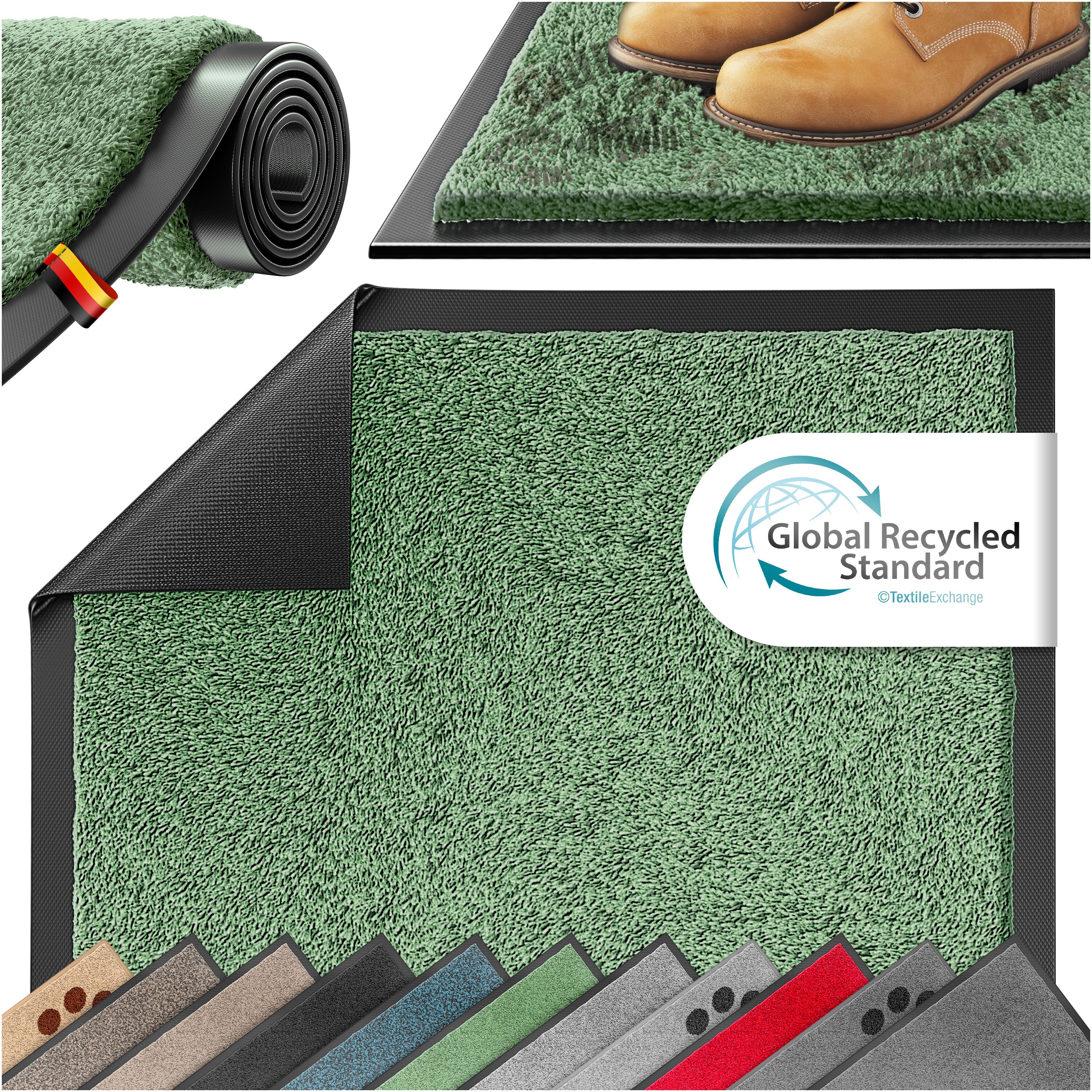 KESSER&reg; Schmutzfangmatte rutschfeste Fu&szlig;matte f&uuml;r Innen- & Au&szlig;enbereich waschbar & wetterfest | T&uuml;rmatte Wohnungseingang | Teppich f&uuml;r B&uuml;ro & Vorzimmer | Fu&szlig;abtreter Fu&szlig;abstreifer - Bild 1