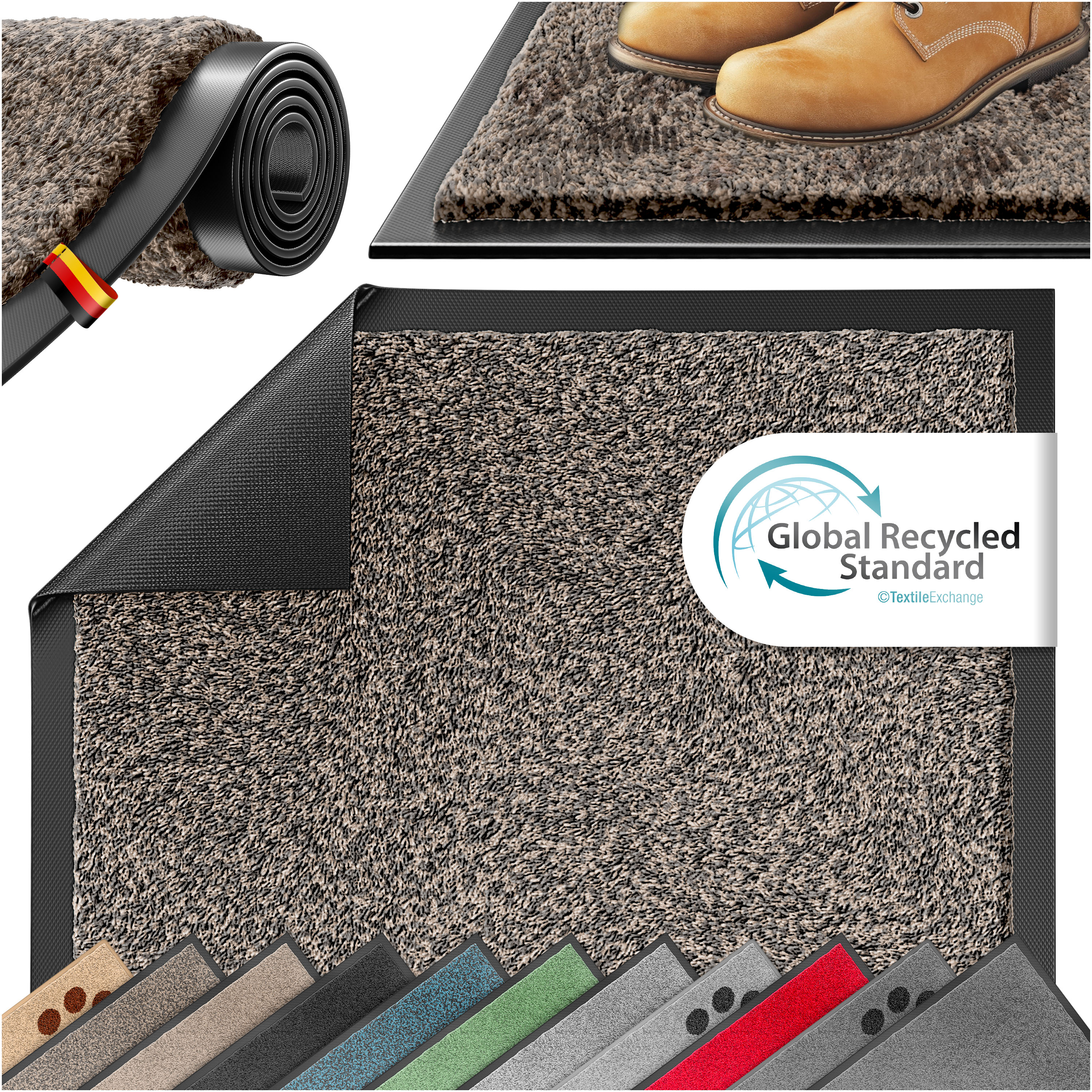 KESSER&reg; Schmutzfangmatte rutschfeste Fu&szlig;matte f&uuml;r Innen- & Au&szlig;enbereich waschbar & wetterfest | T&uuml;rmatte Wohnungseingang | Teppich f&uuml;r B&uuml;ro & Vorzimmer | Fu&szlig;abtreter Fu&szlig;abstreifer - Bild 1