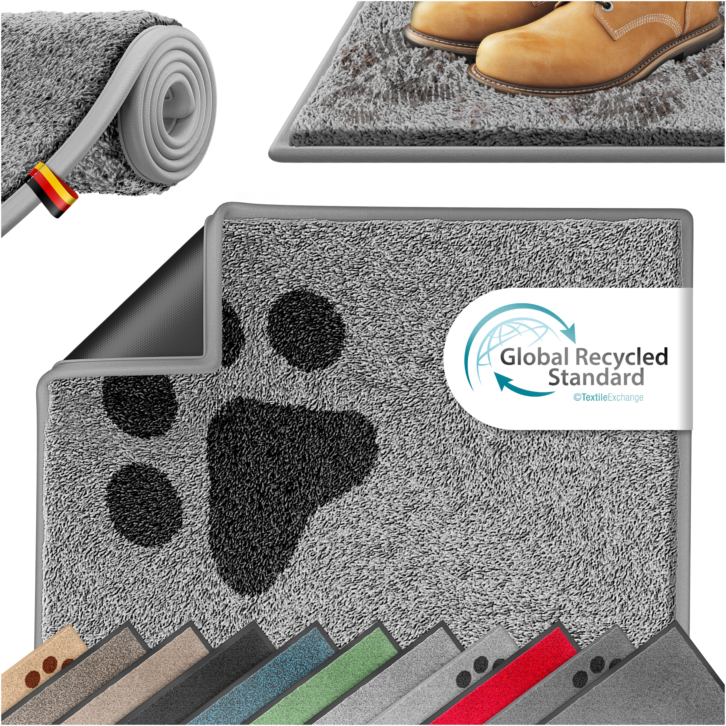 KESSER&reg; Schmutzfangmatte rutschfeste Fu&szlig;matte f&uuml;r Innen- & Au&szlig;enbereich waschbar & wetterfest | T&uuml;rmatte Wohnungseingang | Teppich f&uuml;r B&uuml;ro & Vorzimmer | Fu&szlig;abtreter Fu&szlig;abstreifer - Bild 1