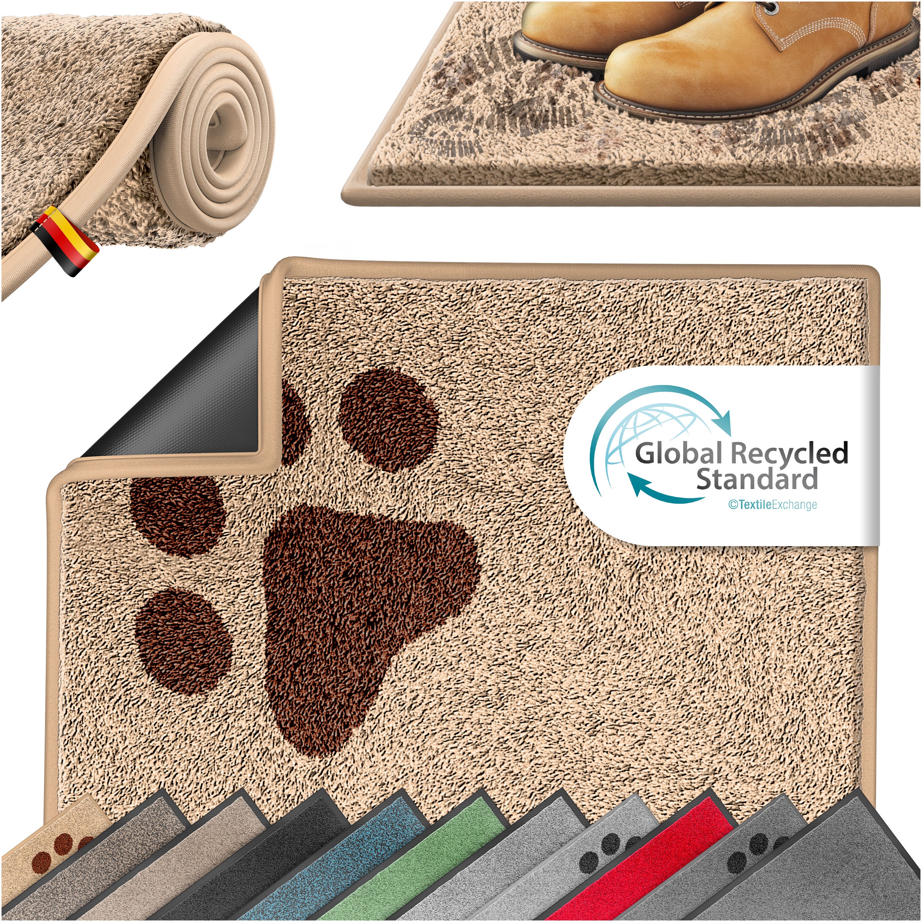 KESSER&reg; Schmutzfangmatte rutschfeste Fu&szlig;matte f&uuml;r Innen- & Au&szlig;enbereich waschbar & wetterfest | T&uuml;rmatte Wohnungseingang | Teppich f&uuml;r B&uuml;ro & Vorzimmer | Fu&szlig;abtreter Fu&szlig;abstreifer - Bild 1