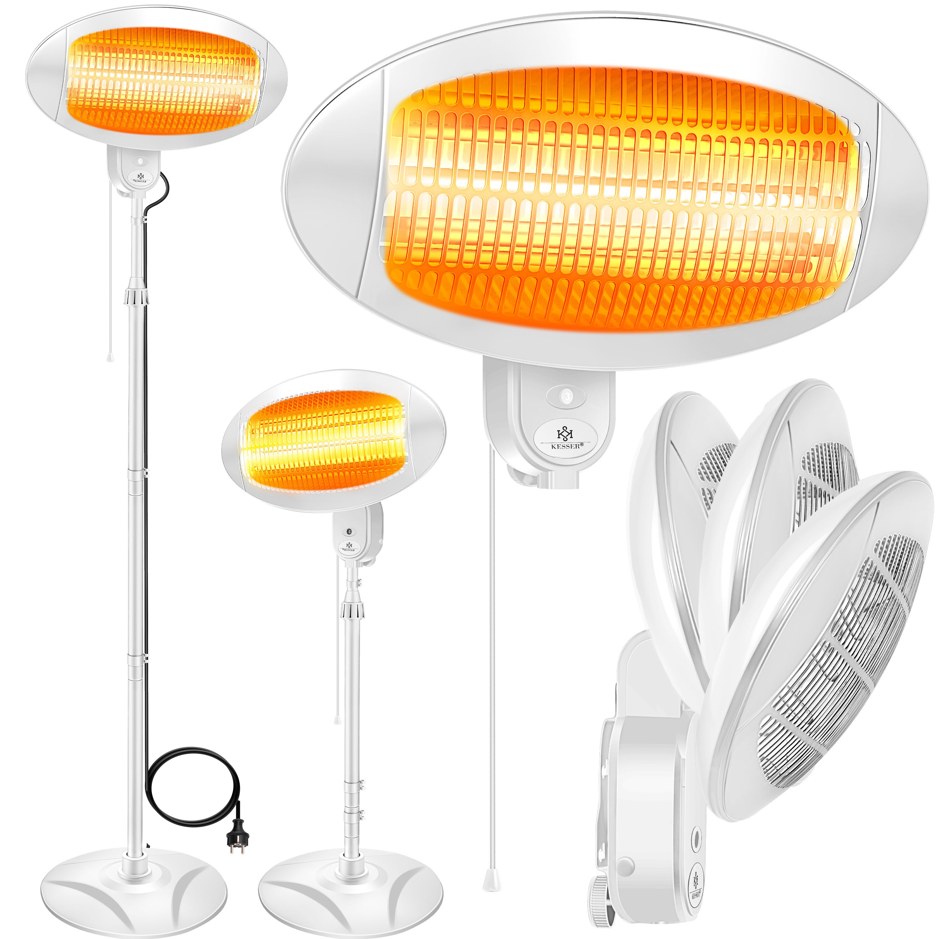 KESSER&reg; 2000 Watt Infrarot Heizstrahler Standheizer Terrassenheizung Terrassen Strahler - Bild 1