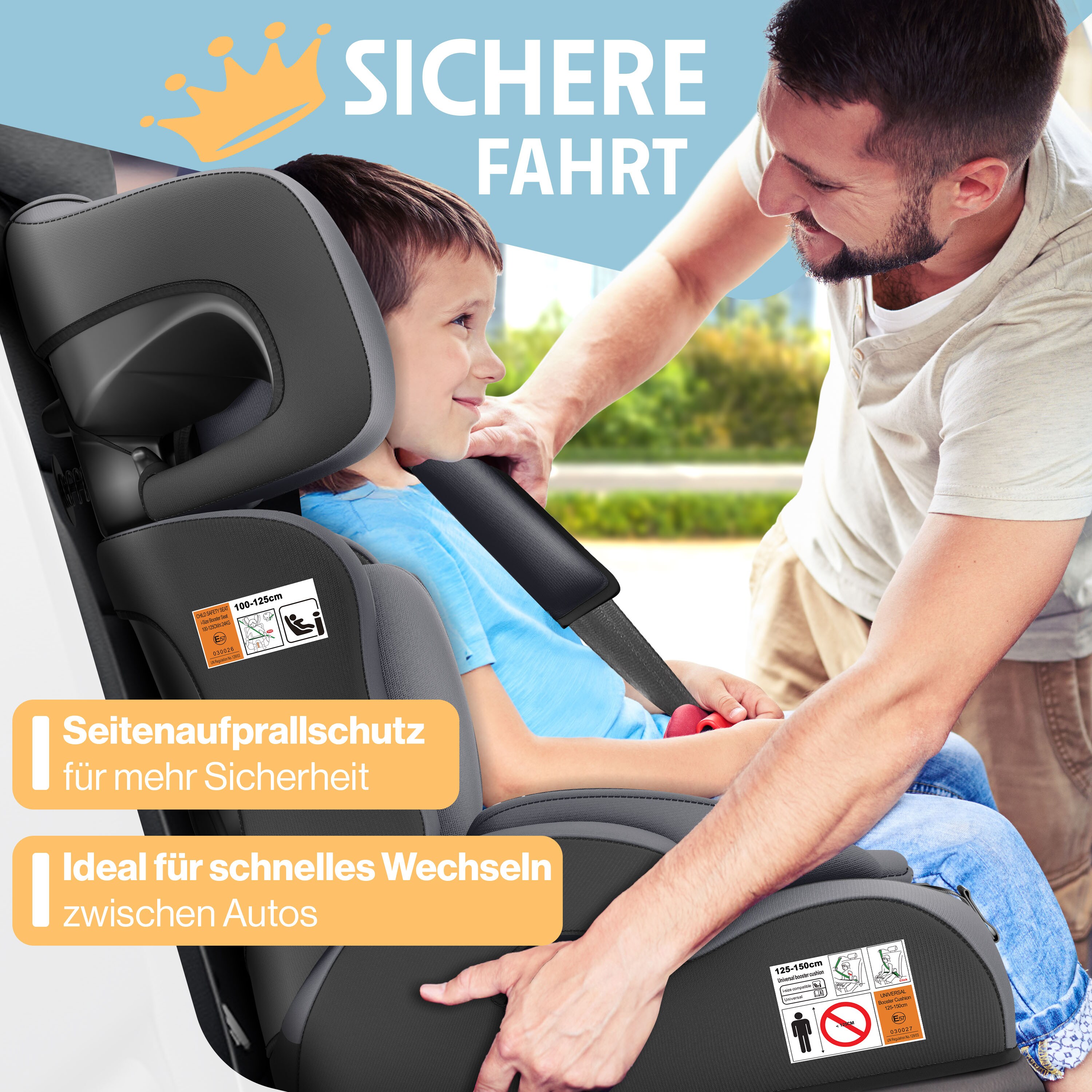 Kopfhalterung Für Kindersitz – Verstellbar, Weich & Bequem Für Babys Im Auto Oder Kinderwagen