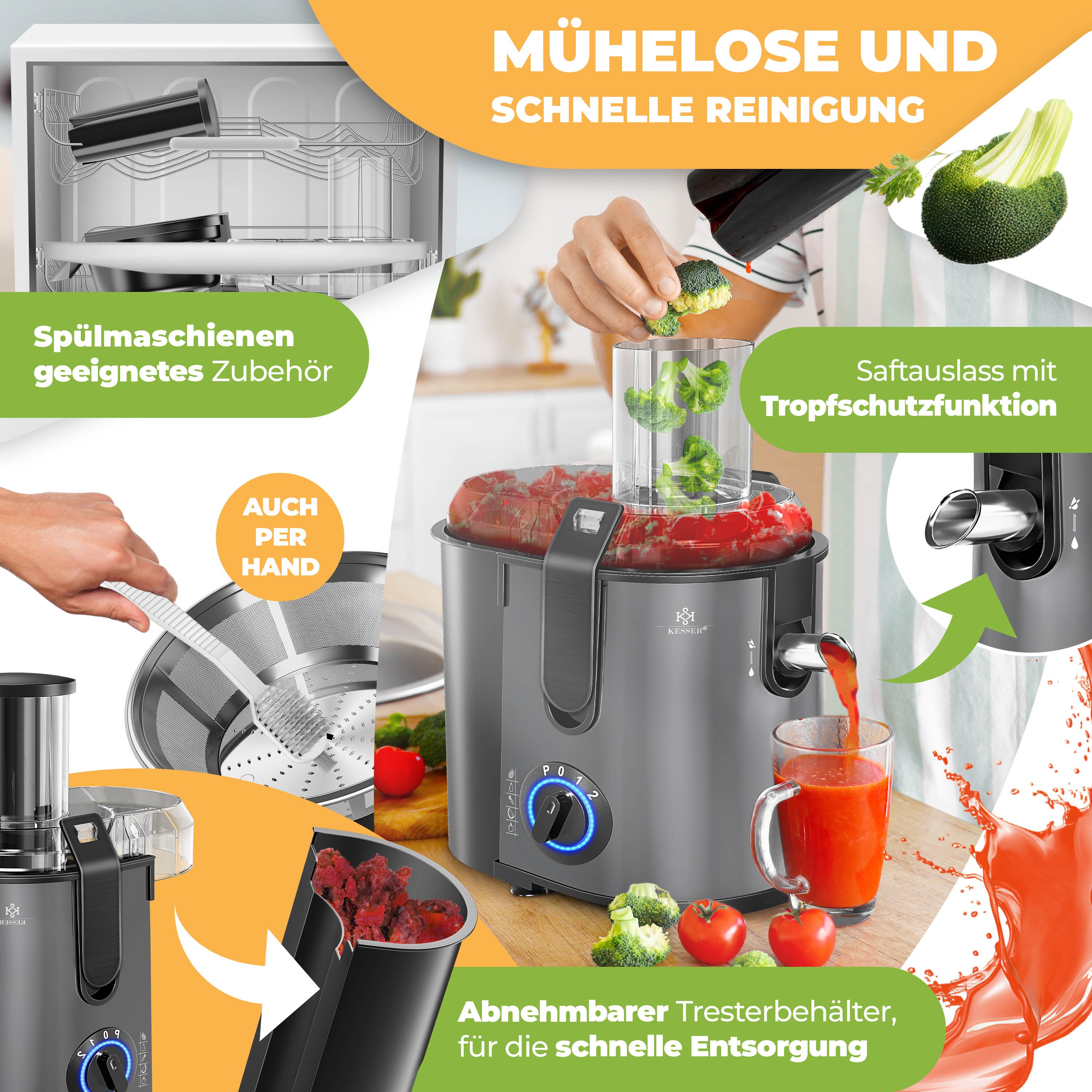 edelstahl kochtöpfe 35L/30Qt Edelstahl-Topf, großer Kochtopf mit Deckel, Edelstahl-Suppentopf Calm
