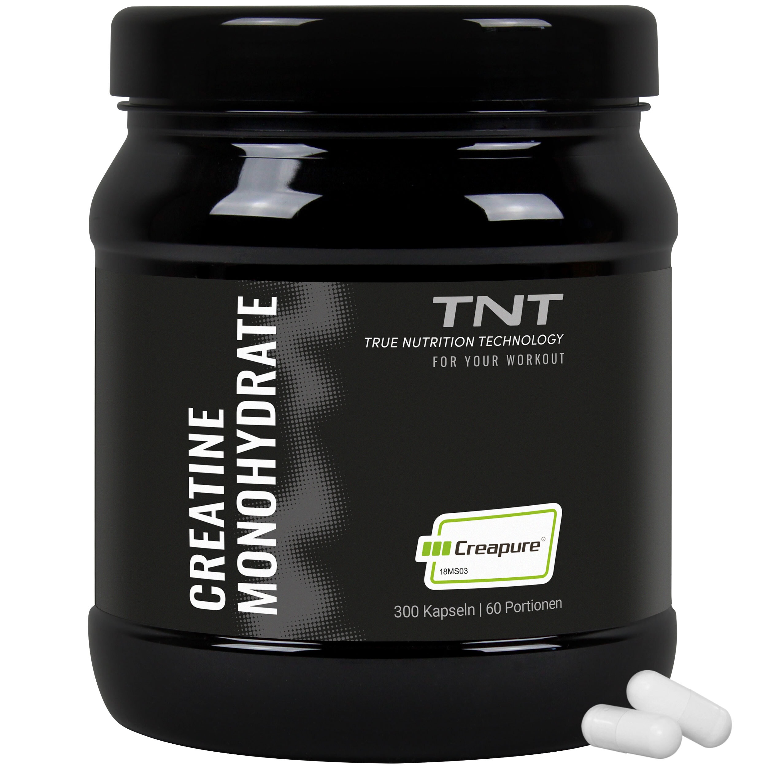 TNT Creatine Monohydrate 300 Kapseln mit Creapure&reg; - Made in Germany - Bild 1