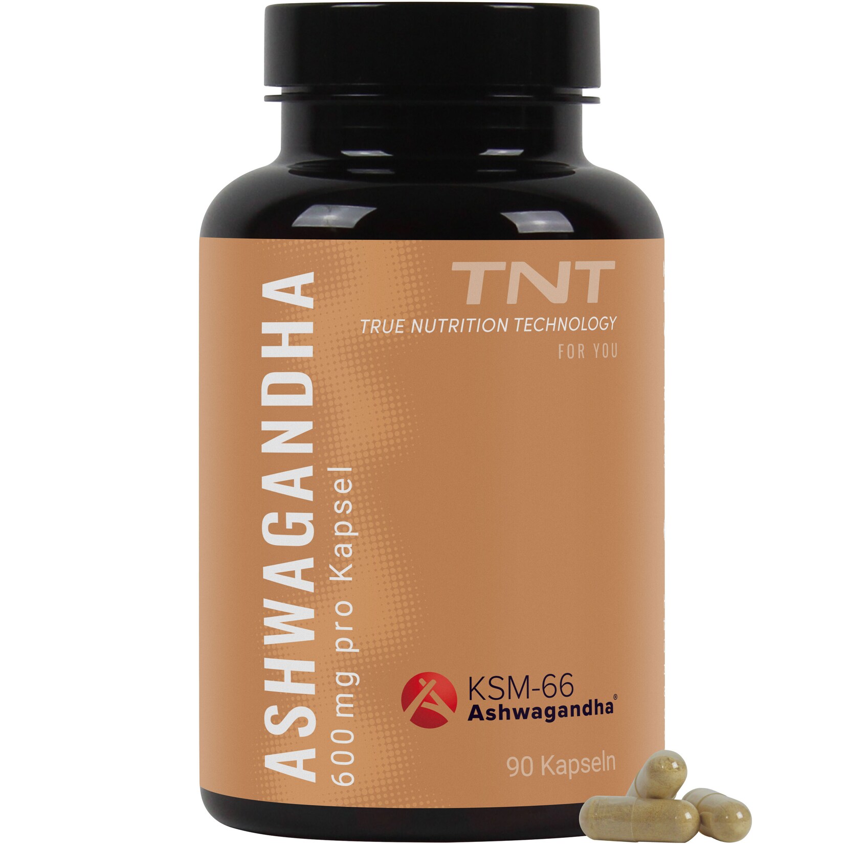 TNT Ashwagandha KSM-66® – hochdosiert: 600mg pro Kapsel | 04260677732345