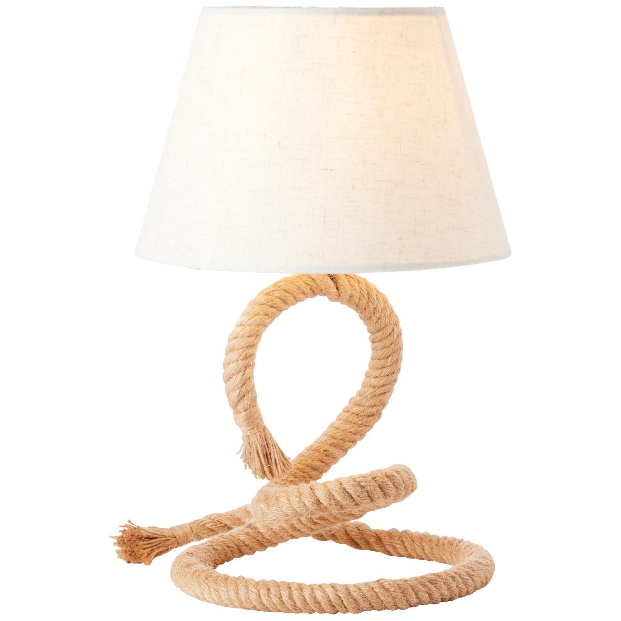 BRILLIANT Lampe, Sailor Tischleuchte natur/weiß, Seil/Textil, 1x A60, E27, 40W,Normallampen (nicht enthalten) | 04004353377174