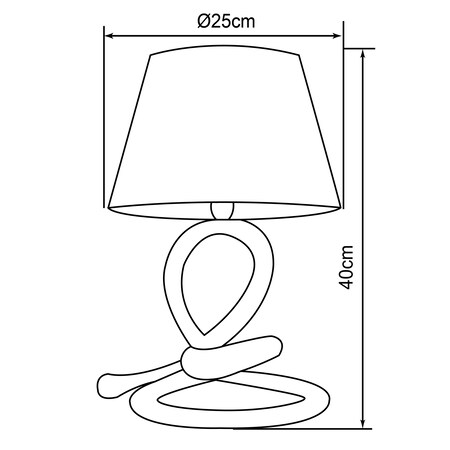 BRILLIANT Lampe, Sailor Tischleuchte natur/weiß, Seil/Textil, 1x A60, E27,  40W,Normallampen (nicht enthalten) online kaufen bei Netto