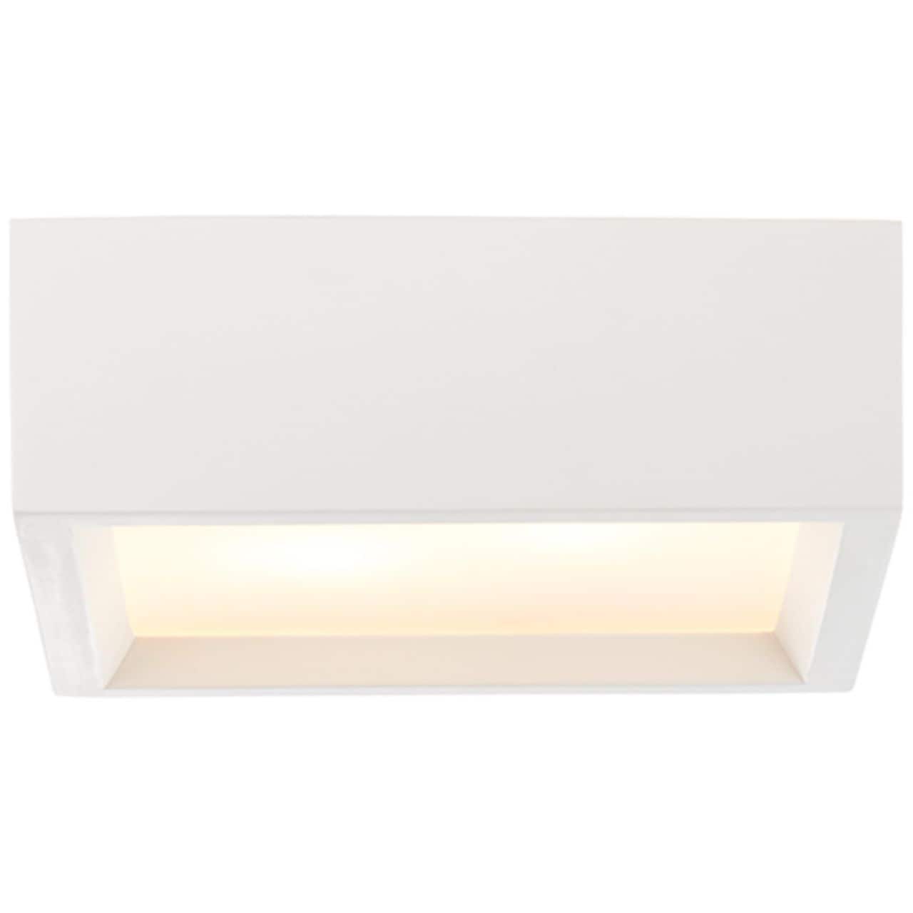 BRILLIANT Lampe, Pilan Wand- und Deckenleuchte 25x25cm wei&szlig;, Gips/Metall, 2x A60, E27, 25W,Normallampen (nicht enthalten) - Bild 1