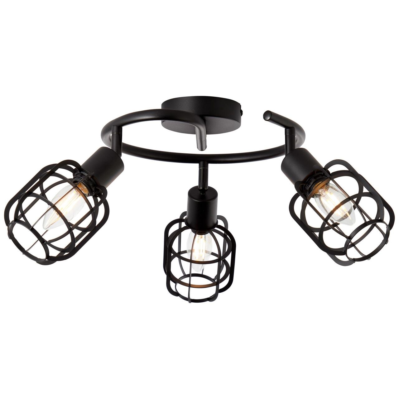 BRILLIANT Lampe, Spacid Spotspirale 3flg sand schwarz, Metall, 3x D45, E14, 40W,Tropfenlampen (nicht enthalten) - Bild 1