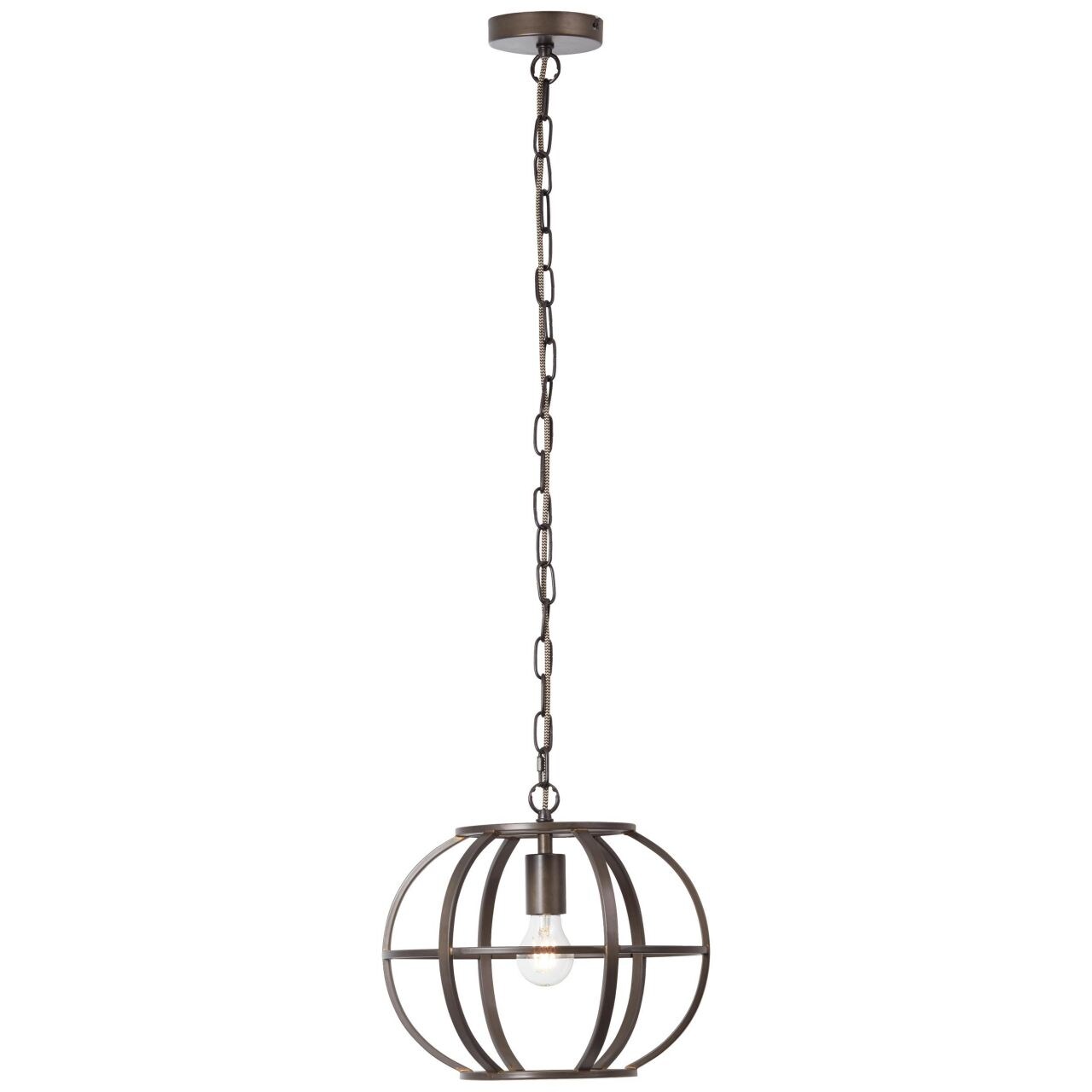 BRILLIANT Lampe, Basia Pendelleuchte 35cm schwarz stahl, Metall, 1x A60, E27, 40W,Normallampen (nicht enthalten)