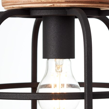 BRILLIANT Lampe, kaufen holz/schwarz 40W,Normallampen Pendelleuchte Gwen A60, bei E27, (nicht 1x Netto korund, Holz, 1flg enthalten) Metall/ antik online